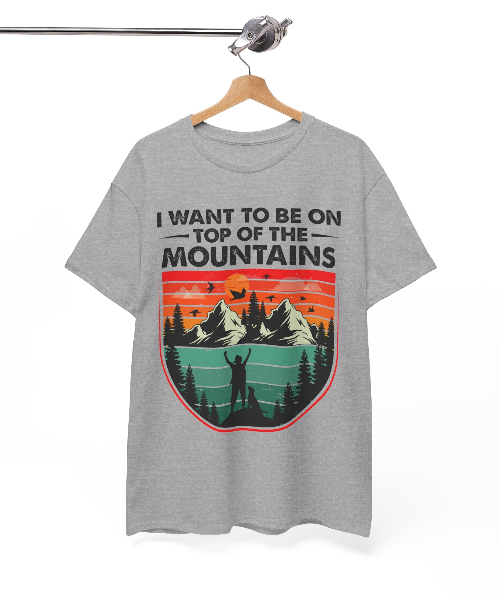 Retro Mountains T-Shirt - Adventure Vibes Tee