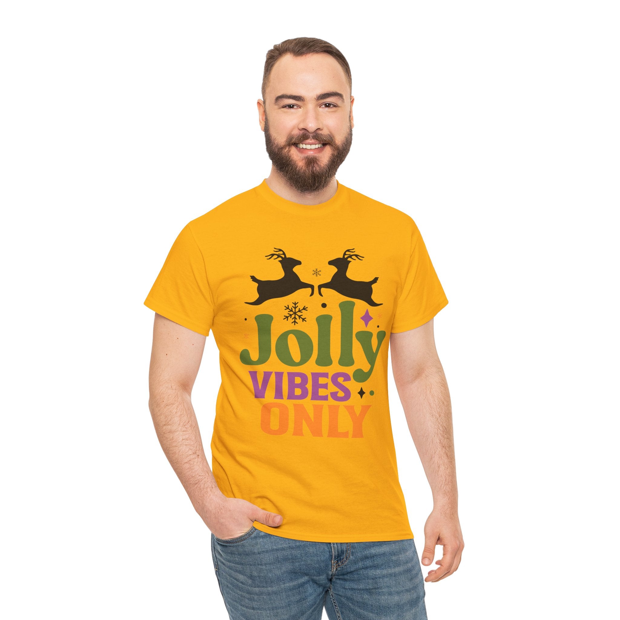 Jolly Vibes Only Retro Christmas Tee | Gallory Hive