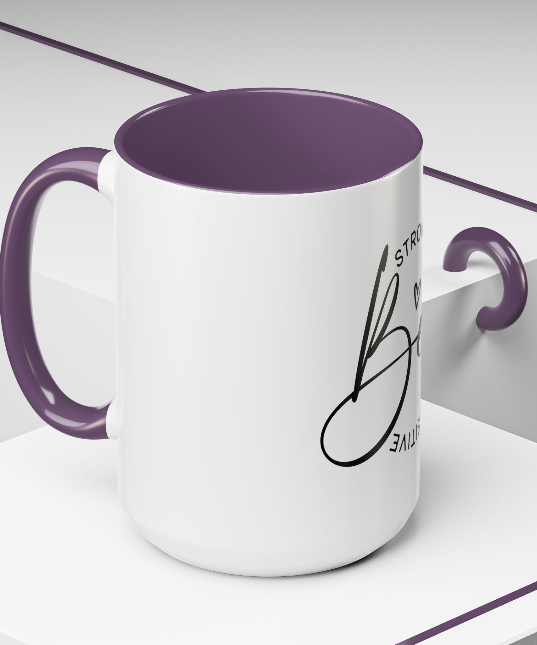 Inspirational Coffee Mug | Be Strong, Confident, Positive | Gift for Women, Motivational Drinkware, Self-Care, Encouragement