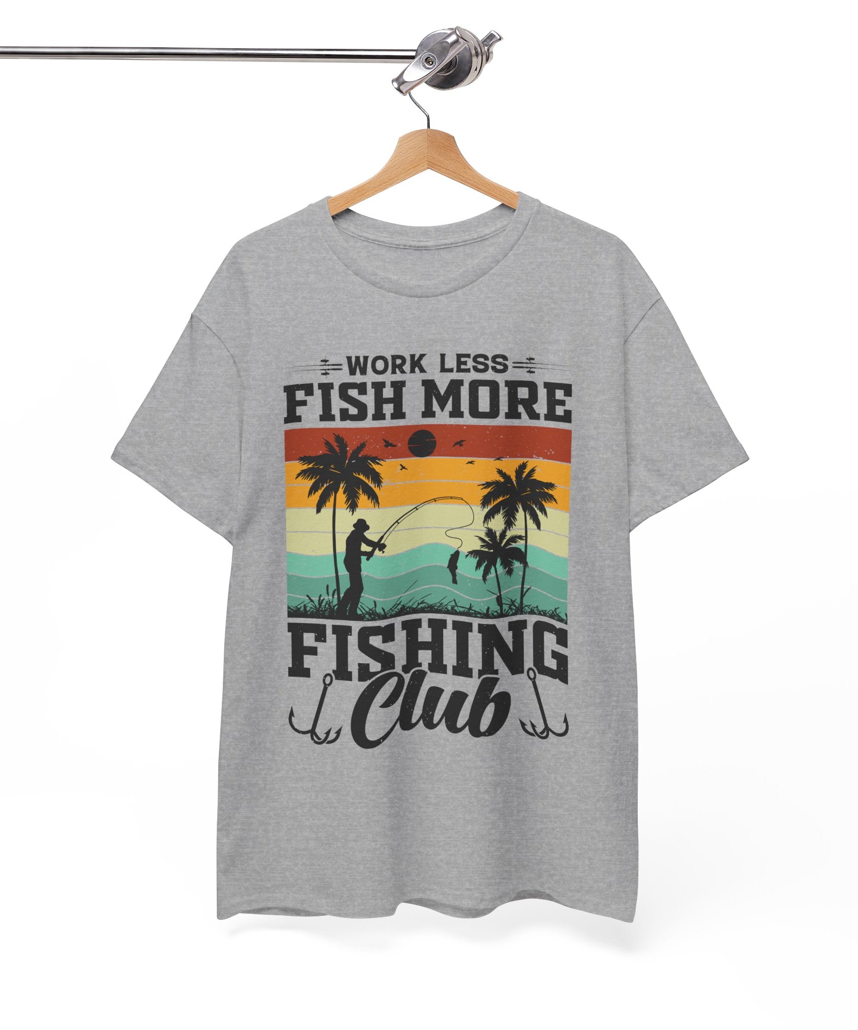 Retro Fisherman Sunset T-Shirt | Gallory Hive