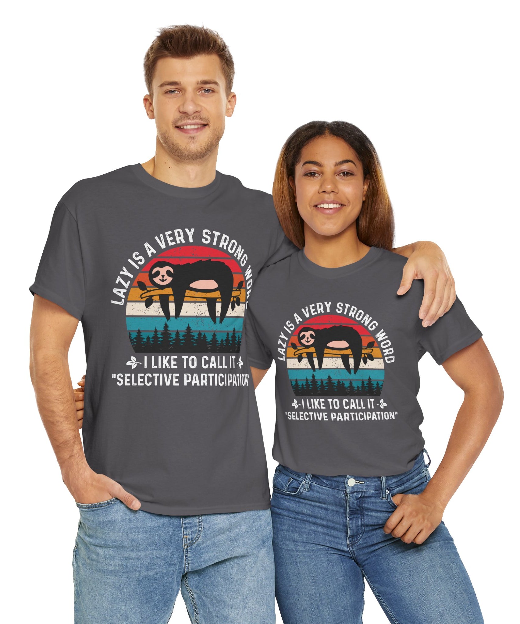 Sloth Hiking Team Retro Sunset Tee
