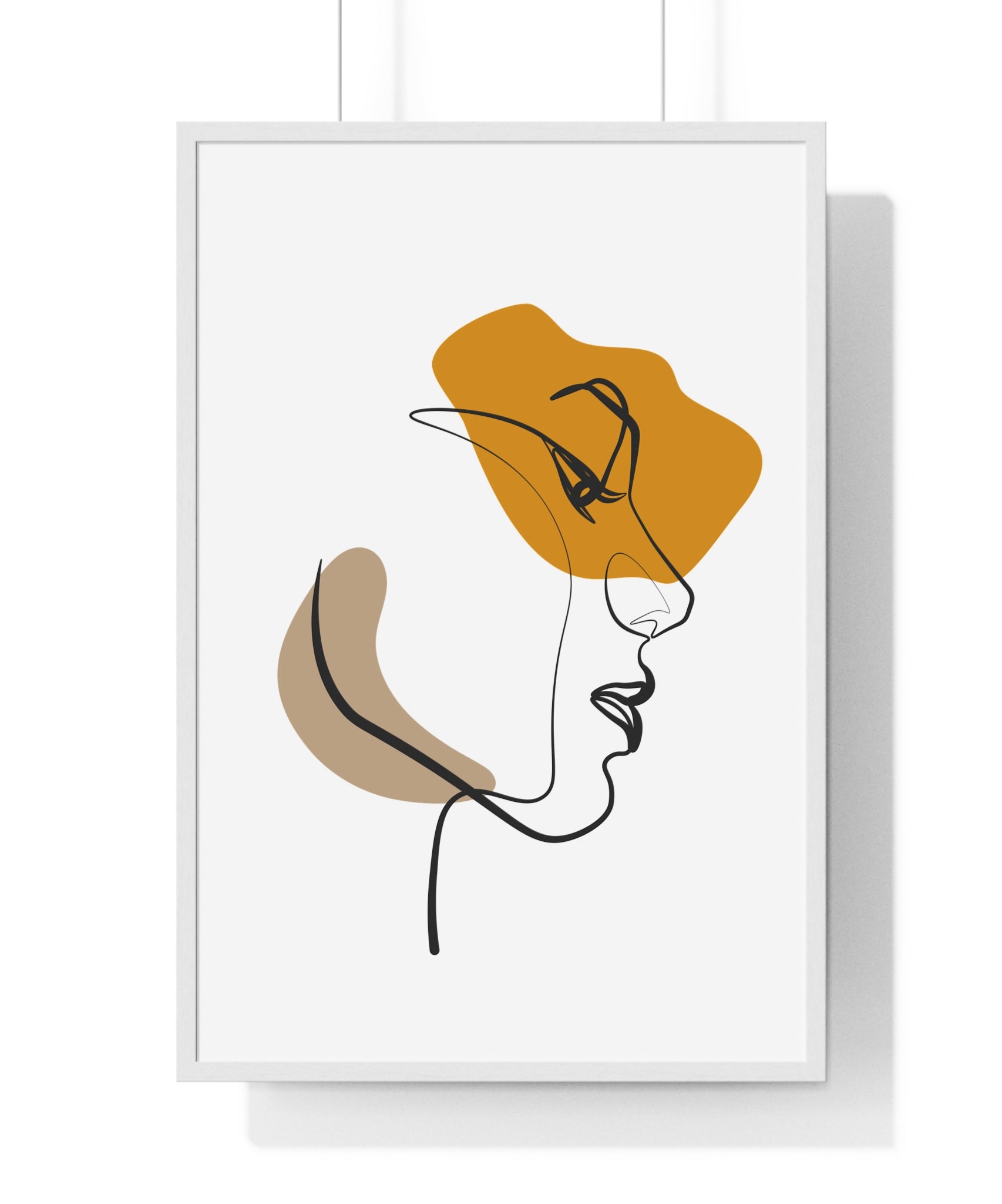 Abstract Profile Line Art – Framed Face Print | Gallory Hive
