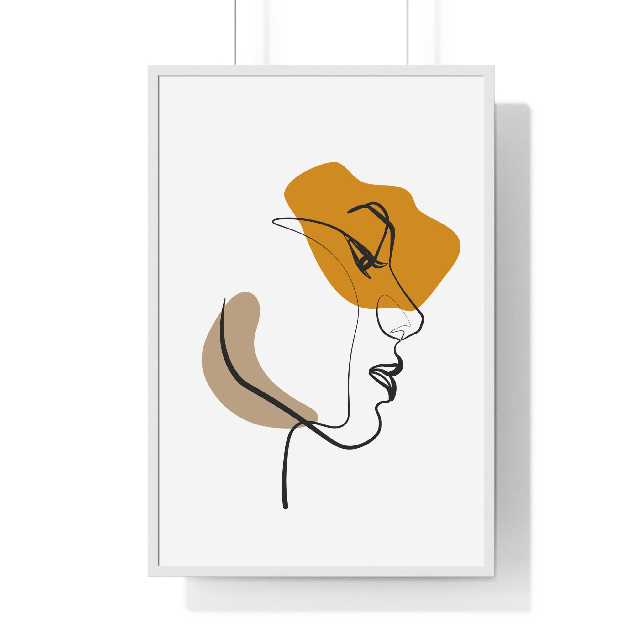 Abstract Profile Line Art – Framed Face Print | Gallory Hive
