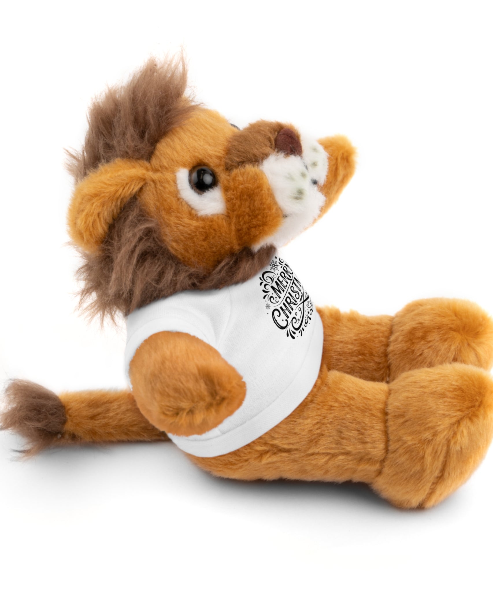 Festive Merry Christmas Stuffed Lion | Gallory Hive