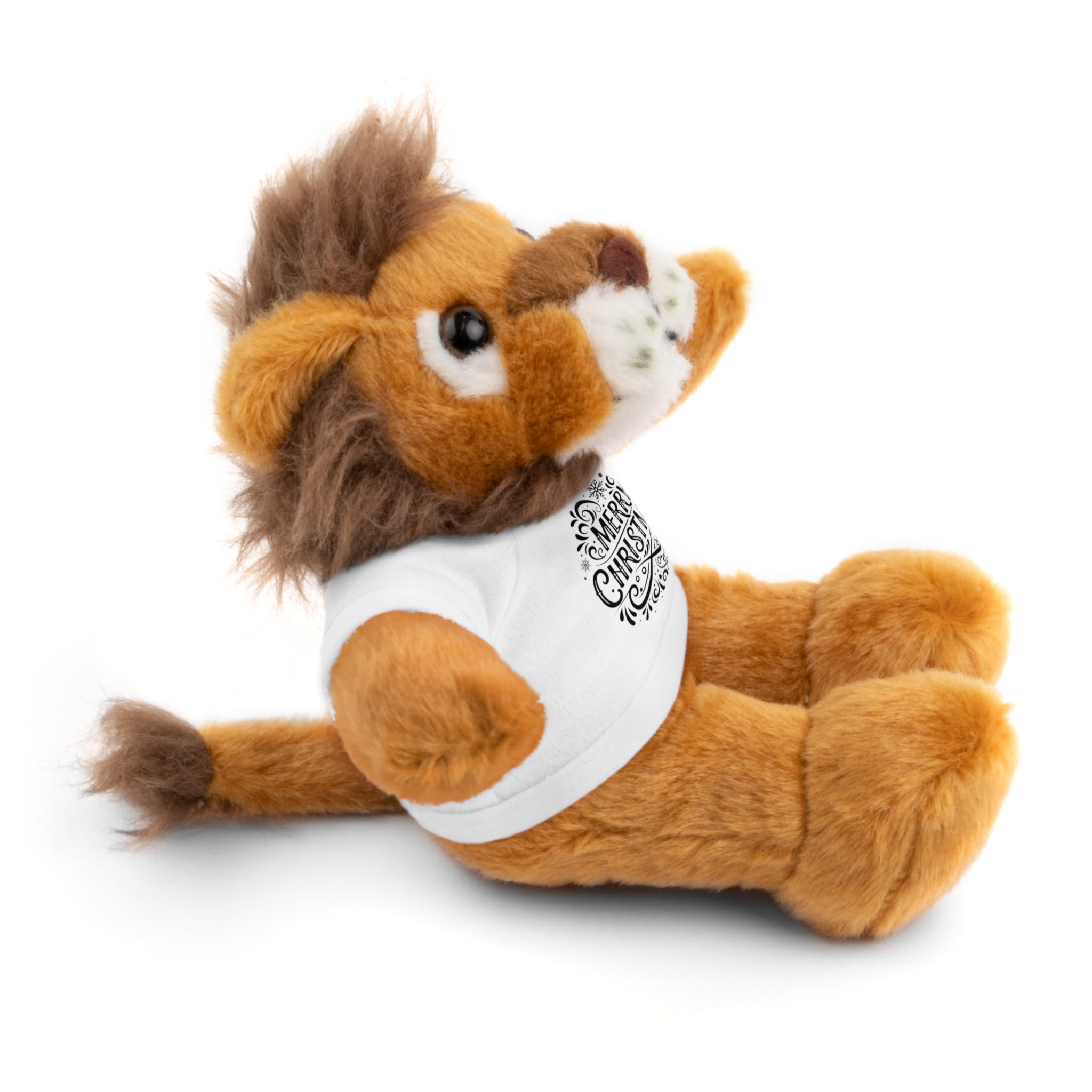 Festive Merry Christmas Stuffed Lion | Gallory Hive