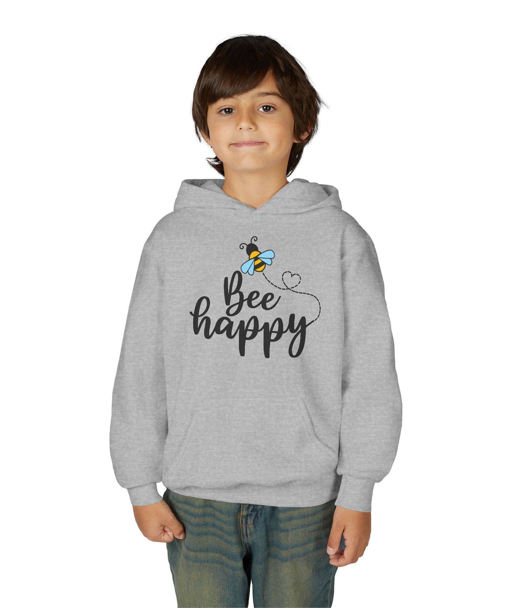 Bee Loved Unisex Kid's Hoodie – Whimsical Heart Trail Design