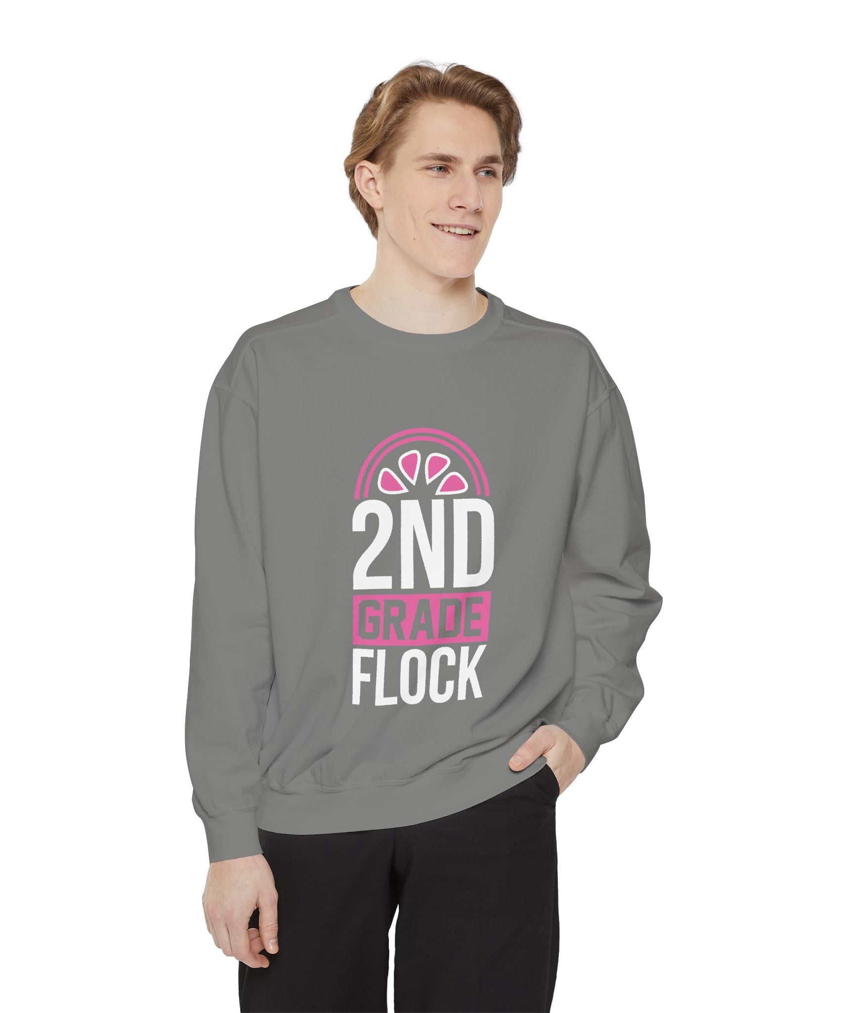 Unisex 2nd Grade Flock Sweatshirt | Perfect for Teachers, Back to School, Classroom, Gift for Kids, Cozy Style