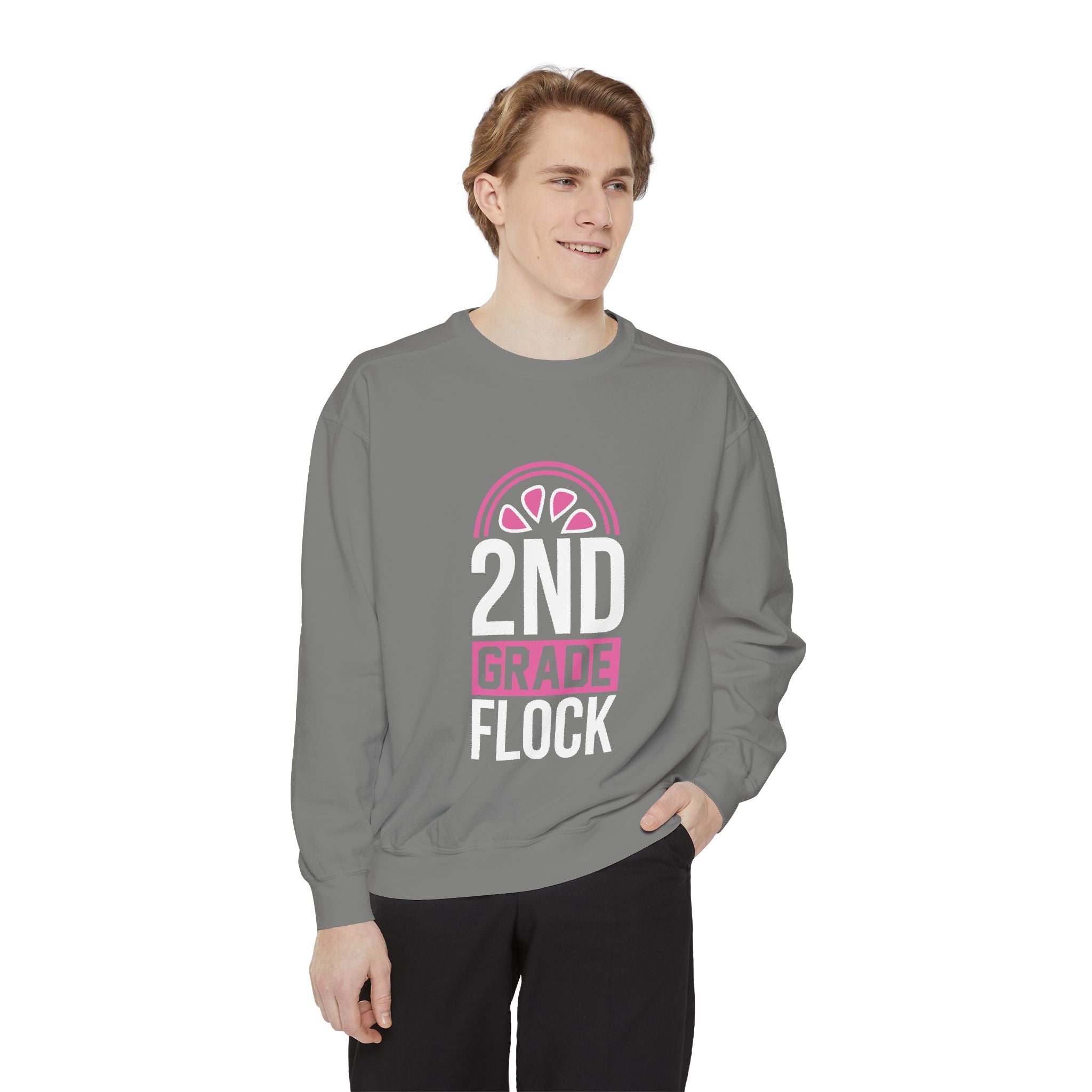 Unisex 2nd Grade Flock Sweatshirt | Perfect for Teachers, Back to School, Classroom, Gift for Kids, Cozy Style
