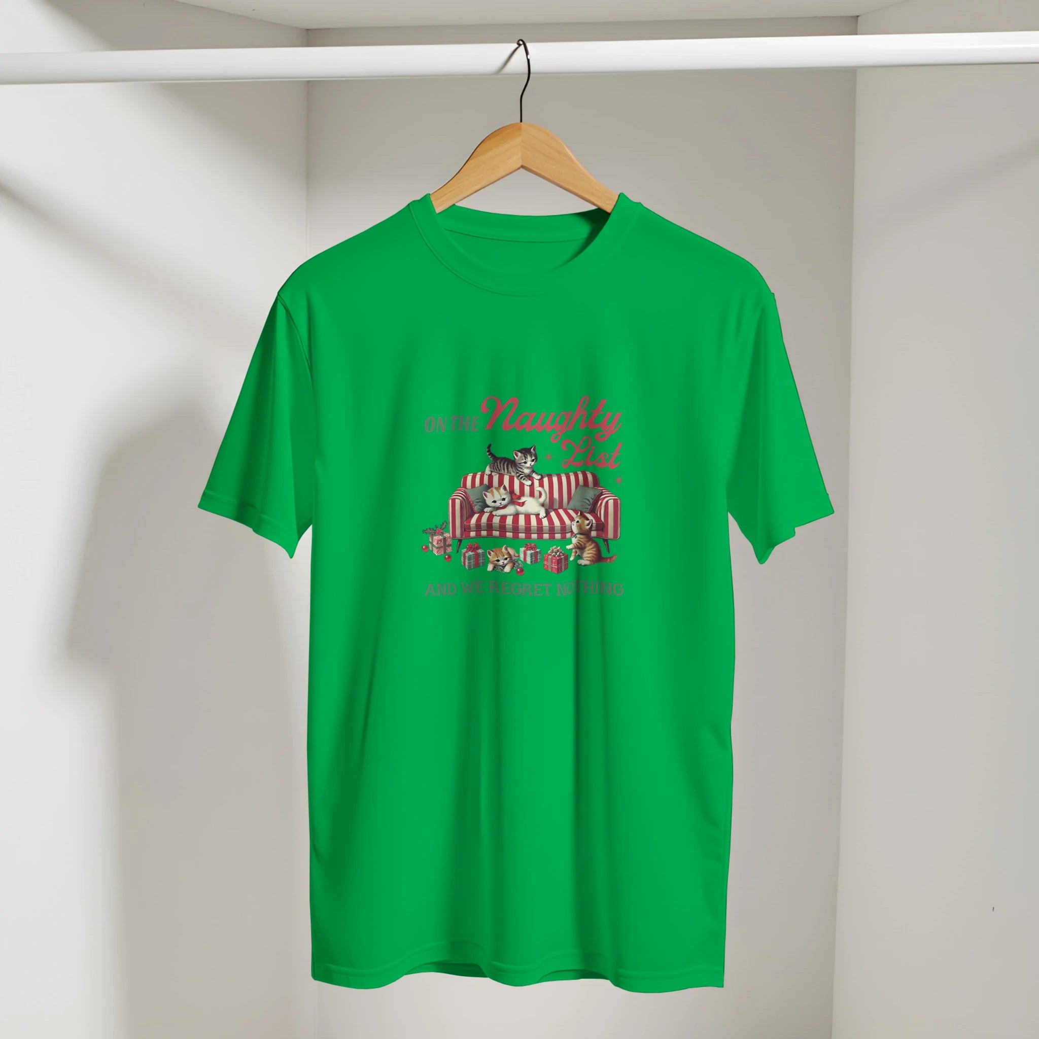 Retro Naughty Kittens Christmas Tee | Gallory Hive