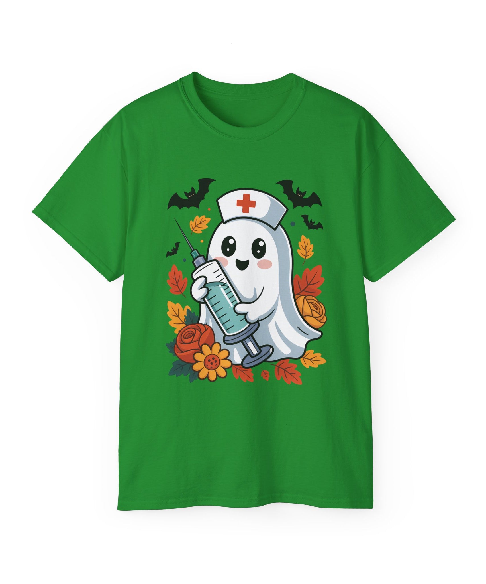 Halloween Nurse Ghost T-Shirt - Spooky Season Style