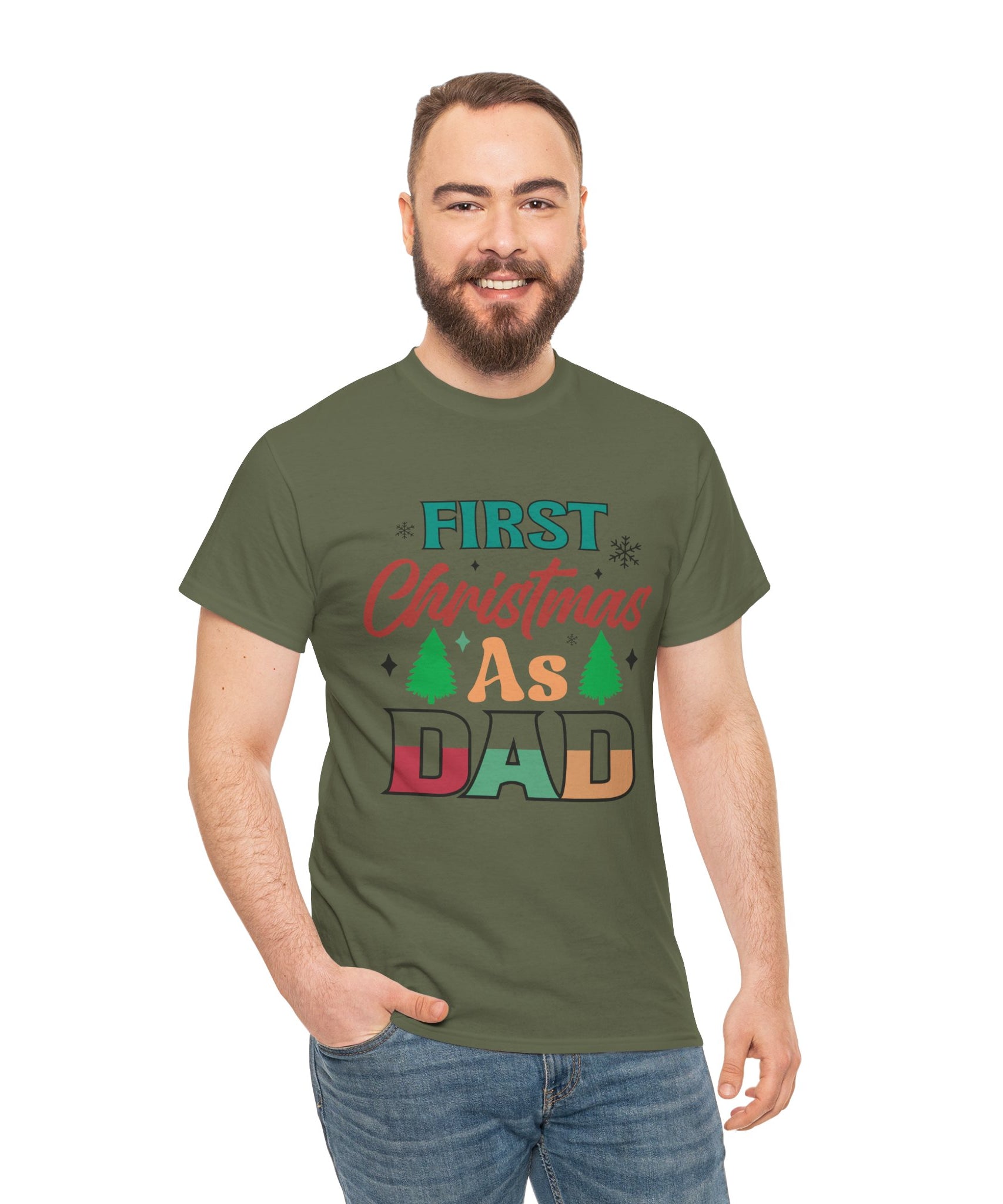 First Christmas as Dad T-Shirt | Gallory Hive