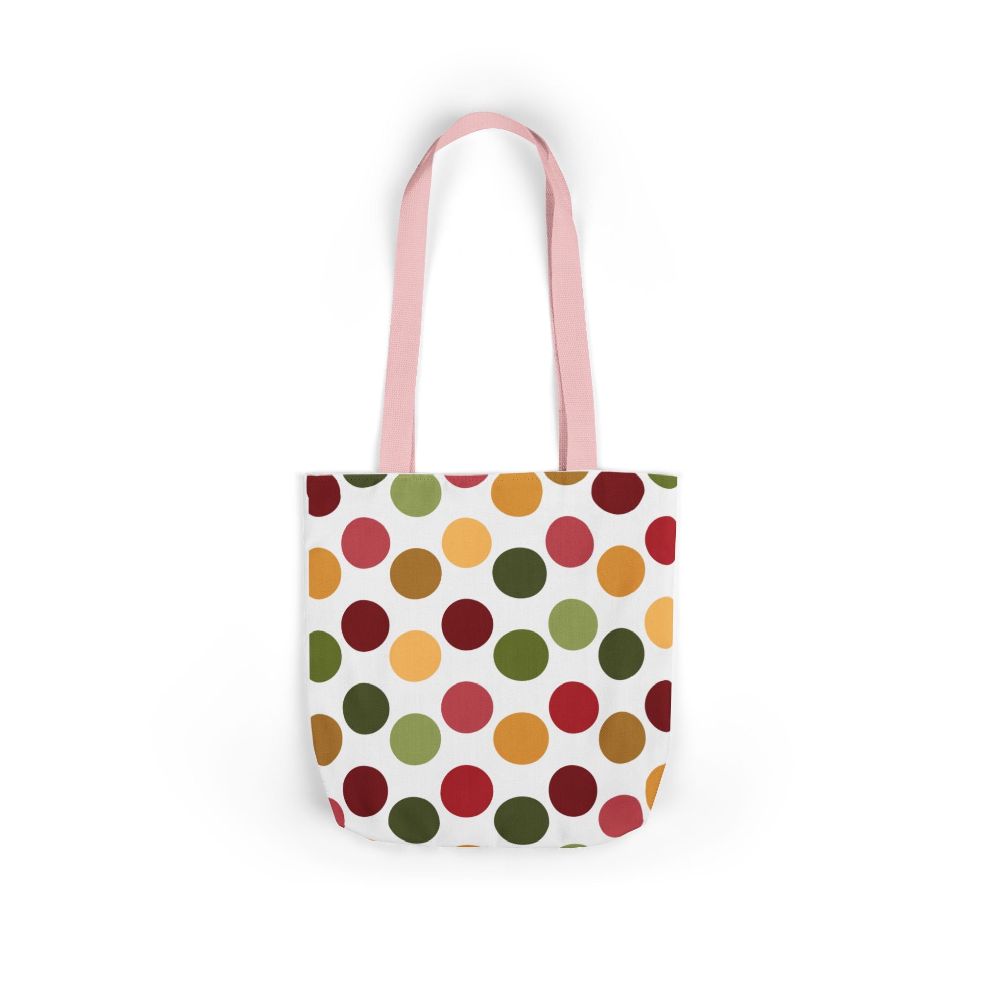 Colorful Polka Dot Canvas Tote Bag