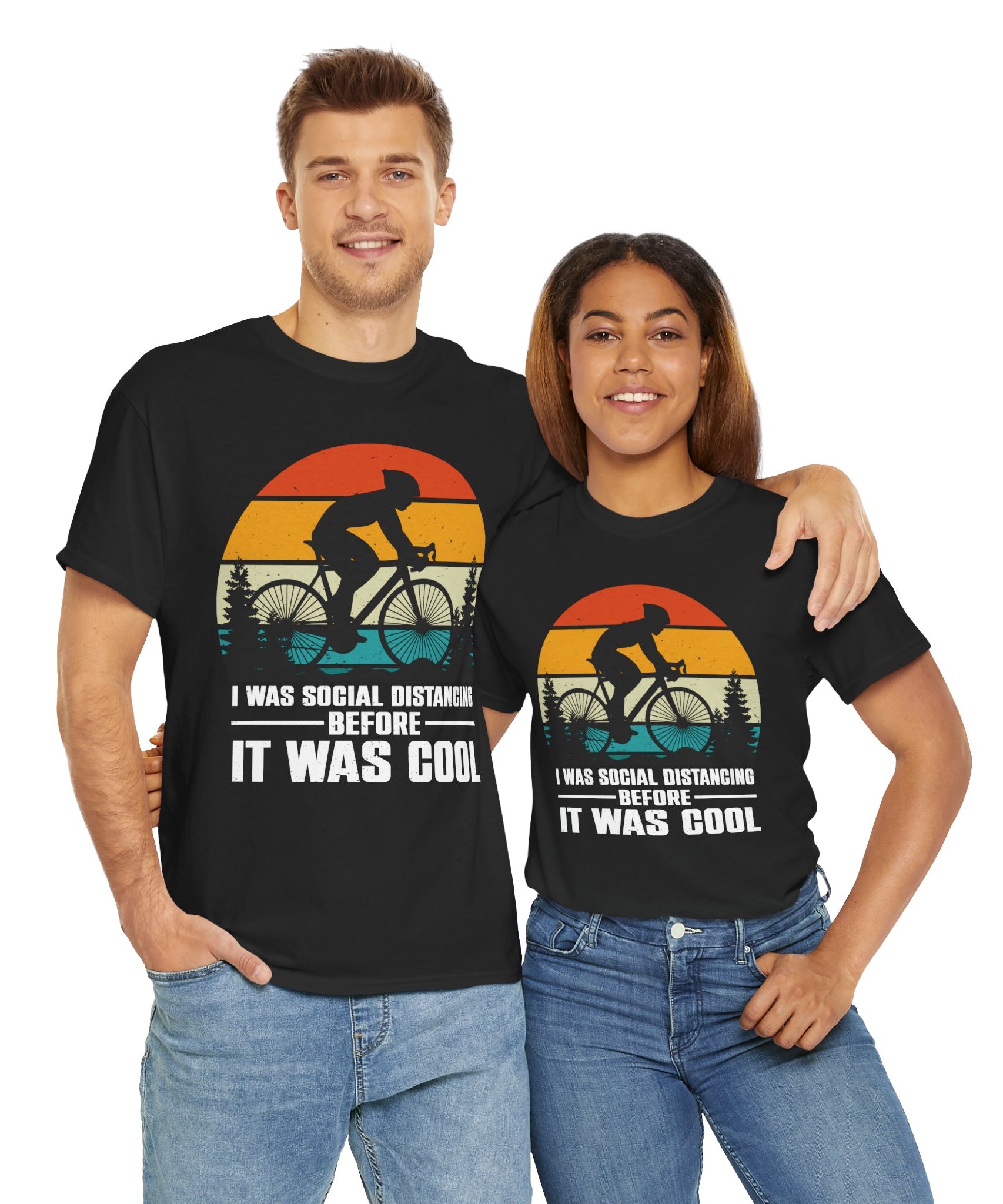 Retro Social Distancing Cyclist Tee