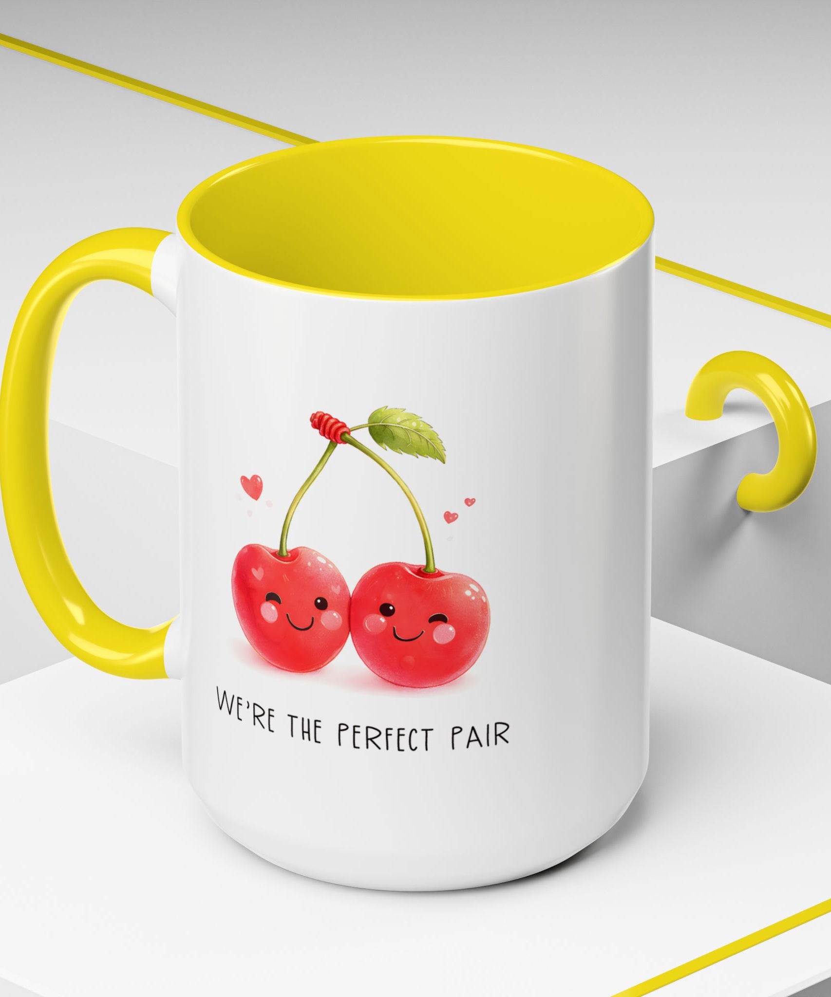 Funny Cherry Couple Ceramic Coffee Mug | Gallory Hive