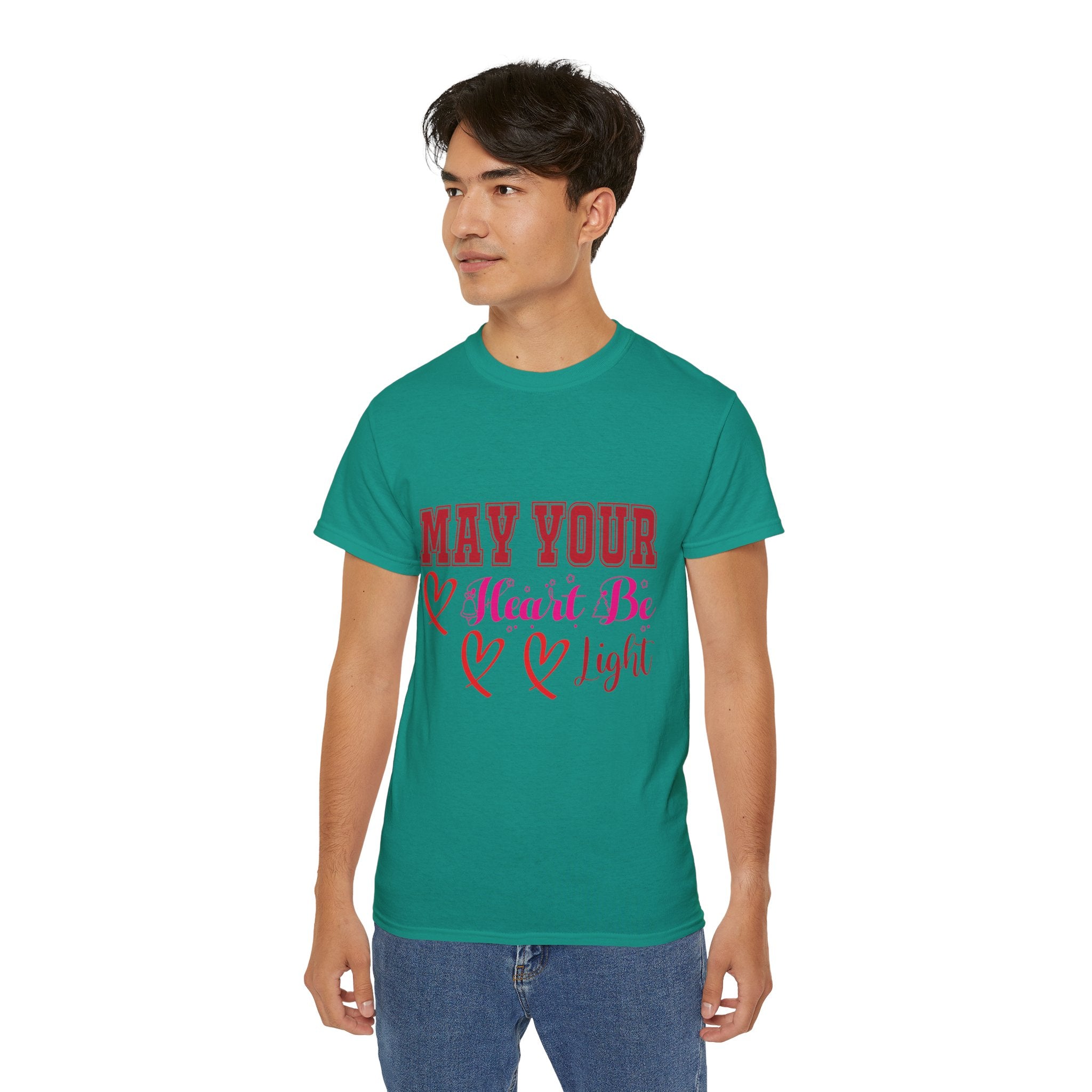 May Your Heart Be Light Christmas T-Shirt | Gallory Hive