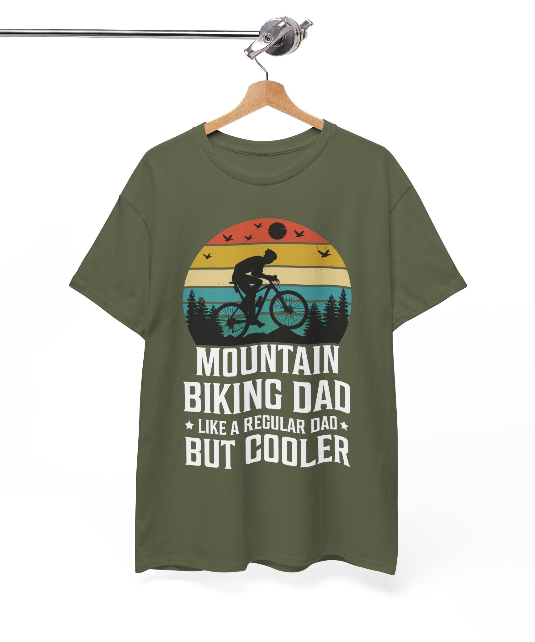 Retro Mountain Biking Dad Tee - Unique Gift Idea | Gallory Hive