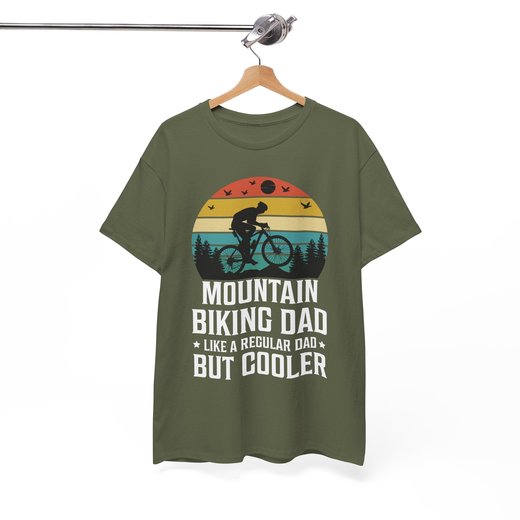 Retro Mountain Biking Dad Tee - Unique Gift Idea | Gallory Hive