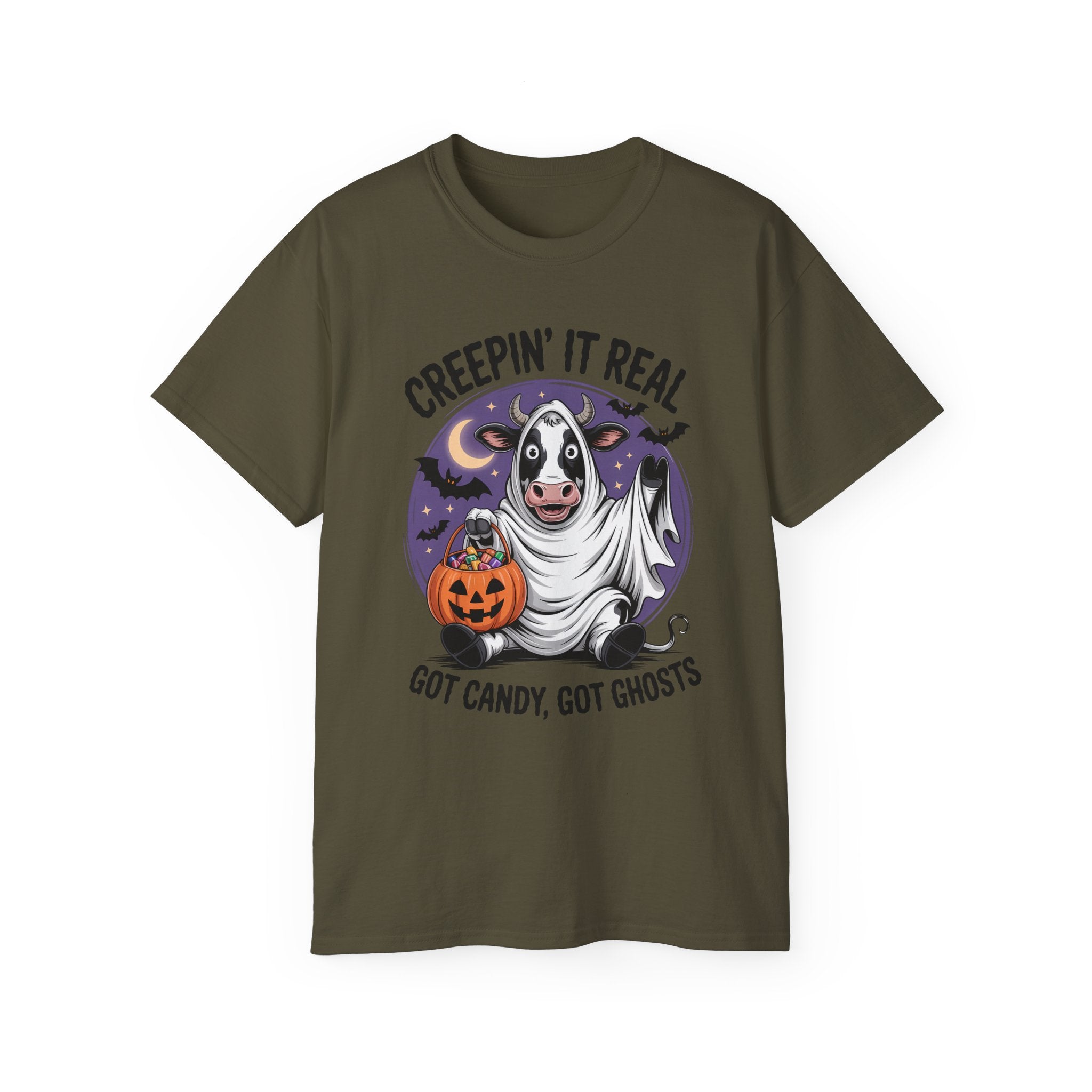 Cute Candy Cow Spooky Season Shirt | Gallory Hive