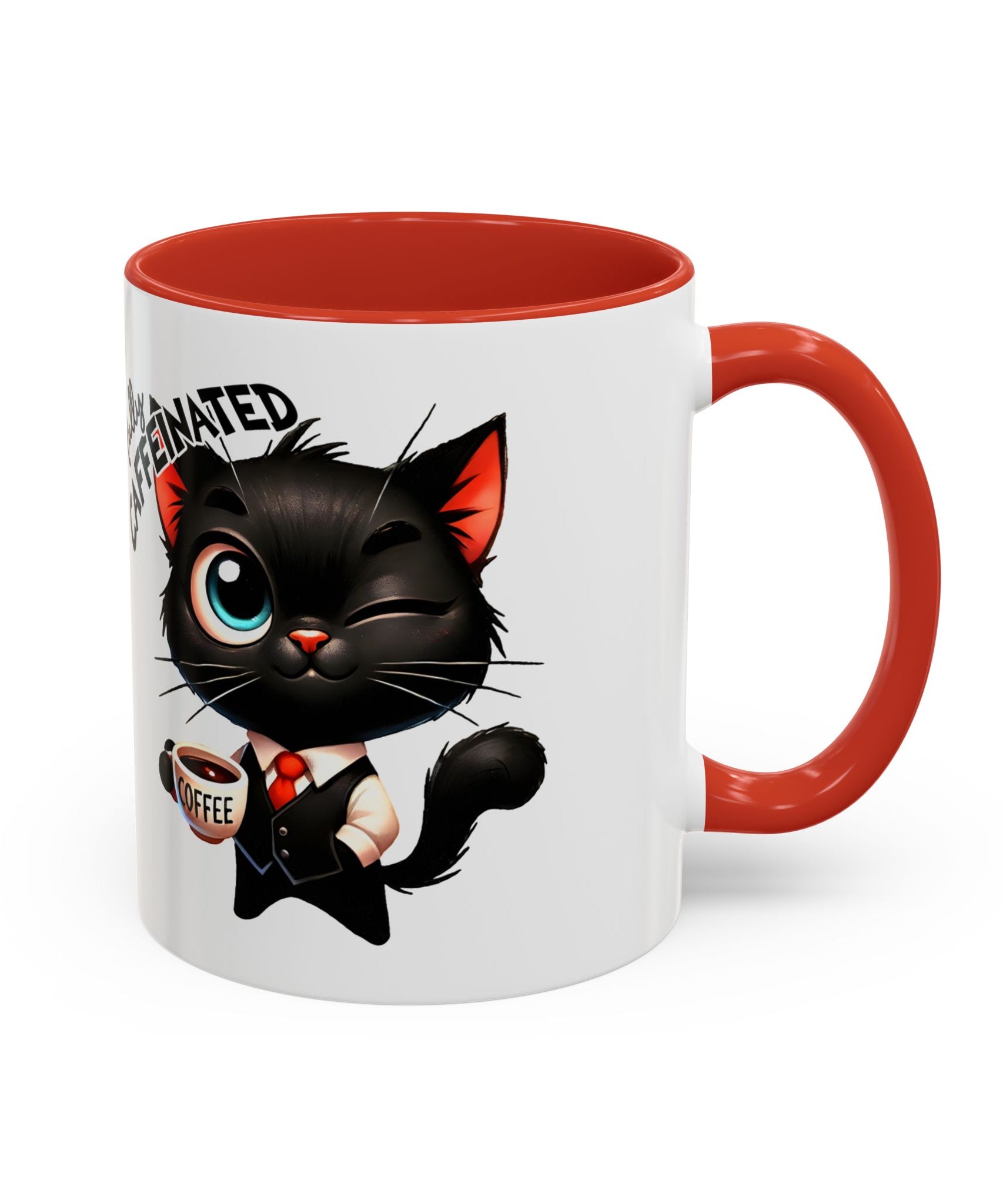 Cute Black Cat Accent Coffee Mug  Gallory Hive