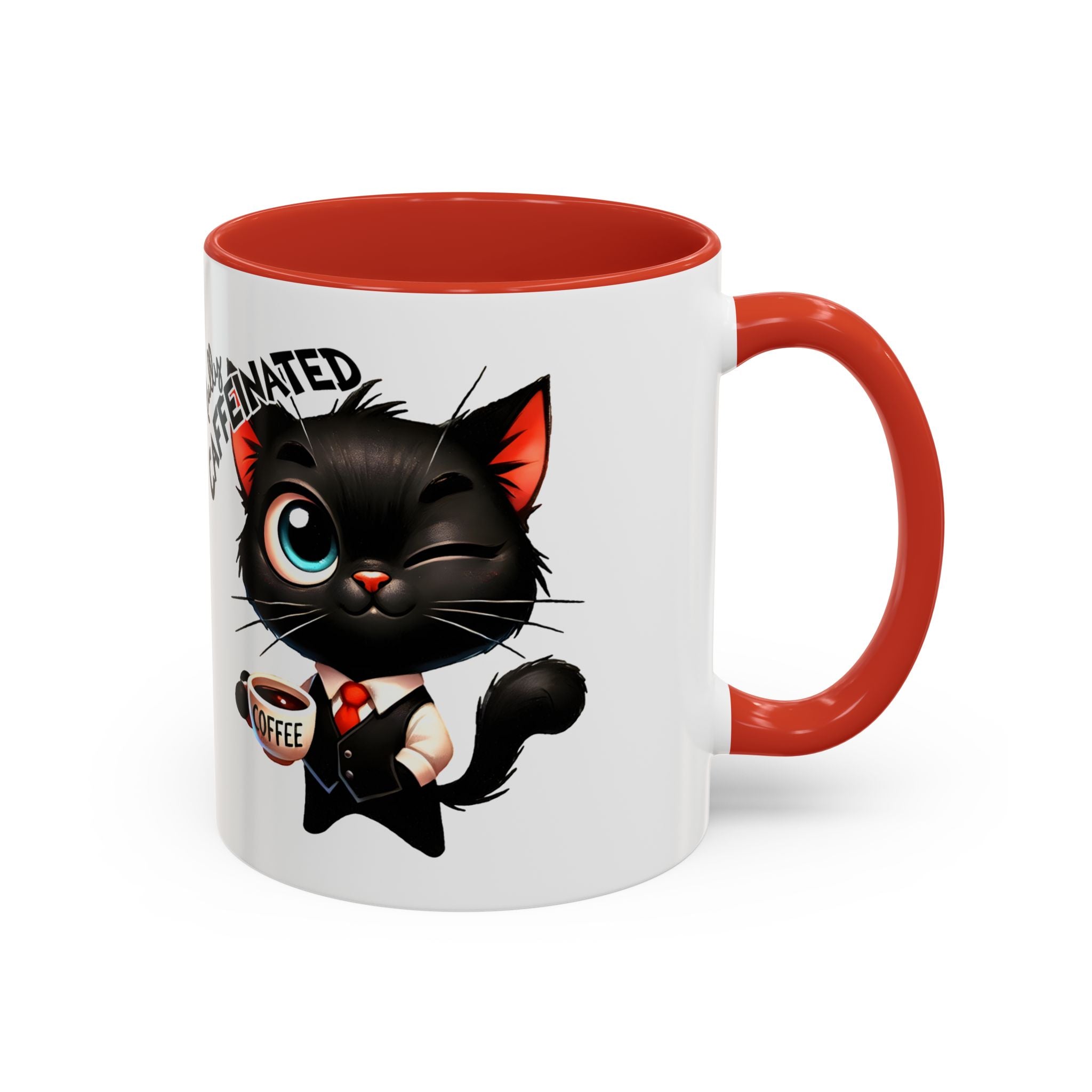 Cute Black Cat Accent Coffee Mug  Gallory Hive