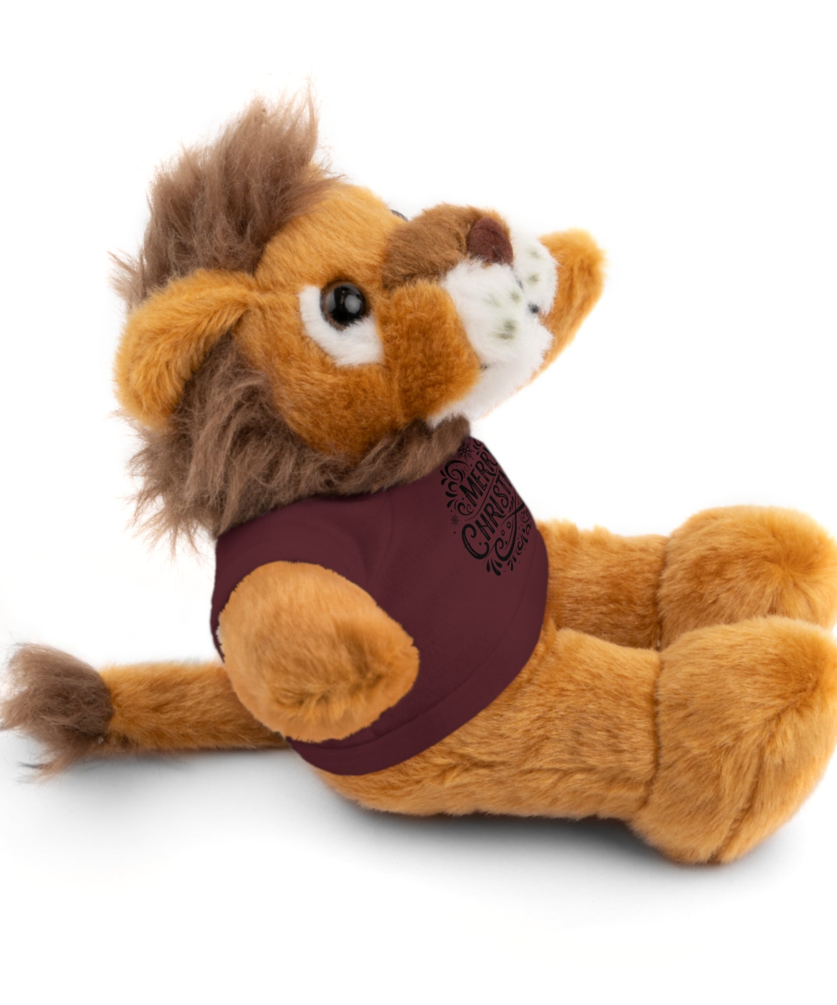 Festive Merry Christmas Stuffed Lion | Gallory Hive