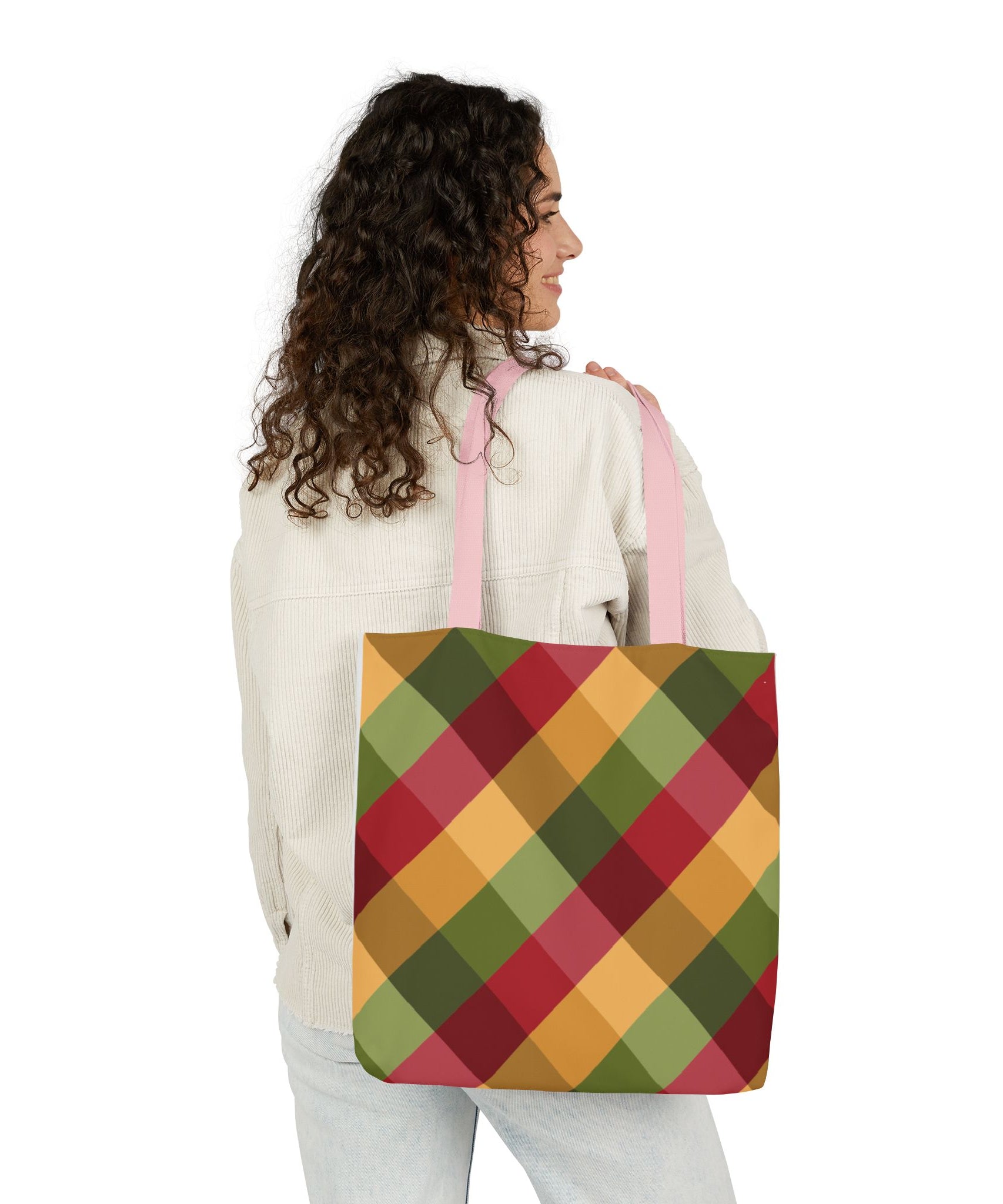 Vibrant Geometric Angle Design Canvas Tote | Gallory Hive