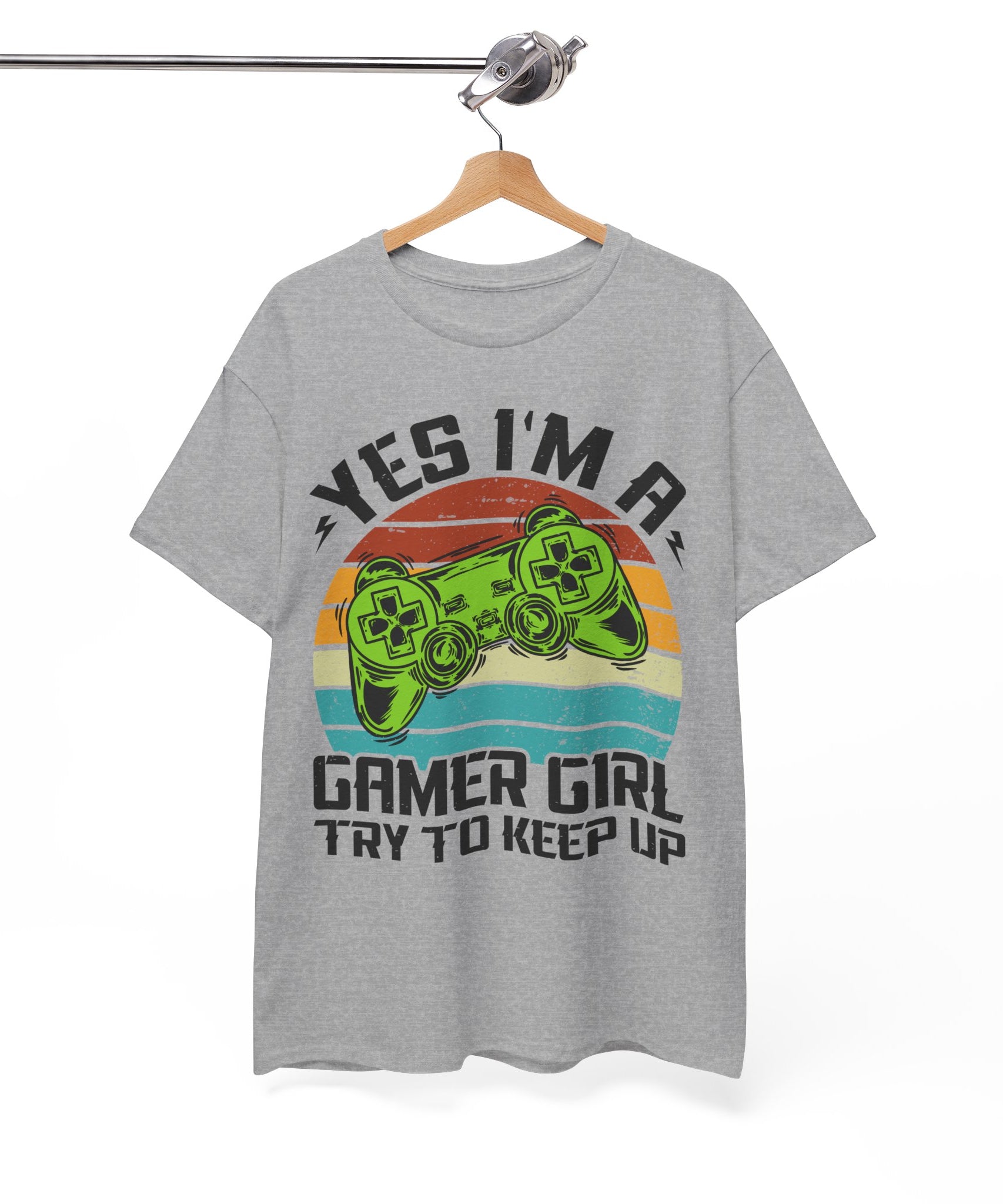 Retro Gamer Girl Tee - Gaming Vibes