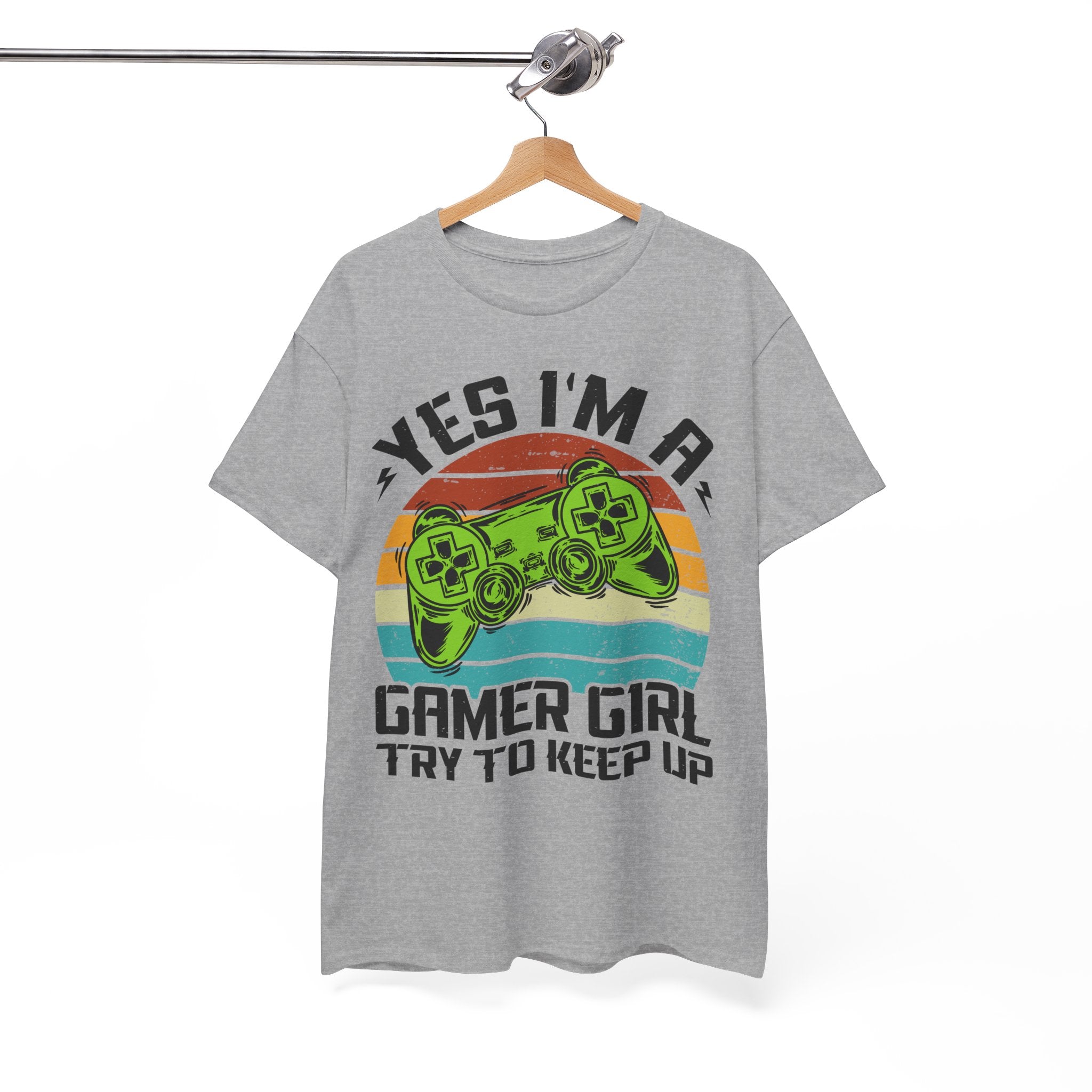 Retro Gamer Girl Tee - Gaming Vibes