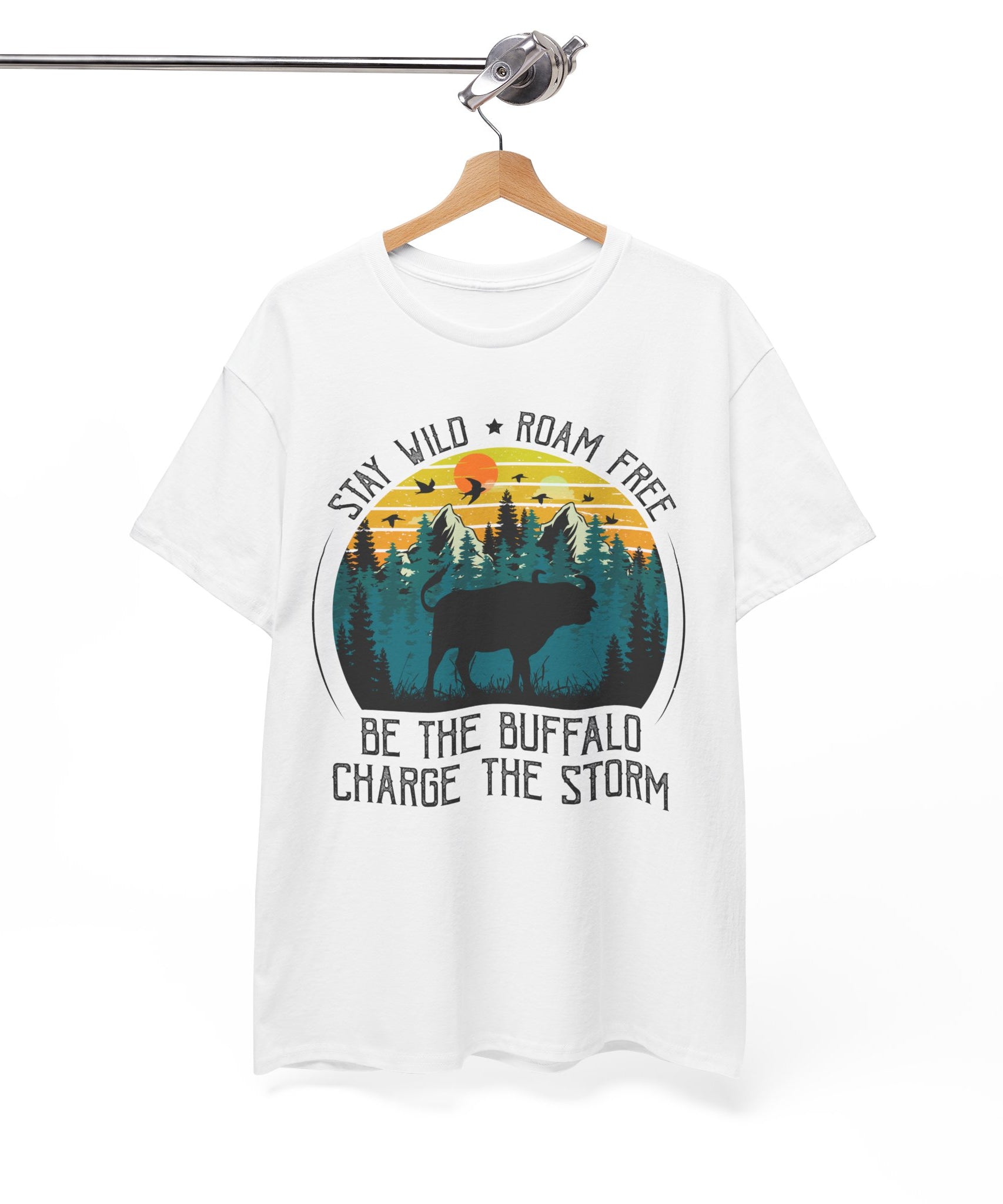 Wild Buffalo Mountain Graphic Tee | Gallory Hive