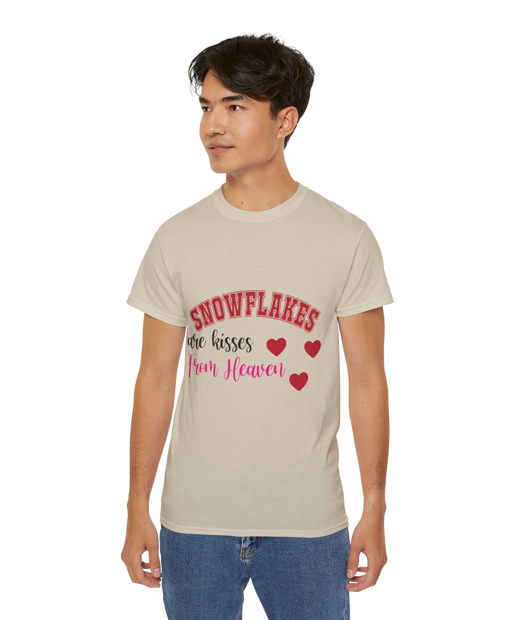 Snowflakes & Hearts Christmas T-Shirt | Gallory Hive