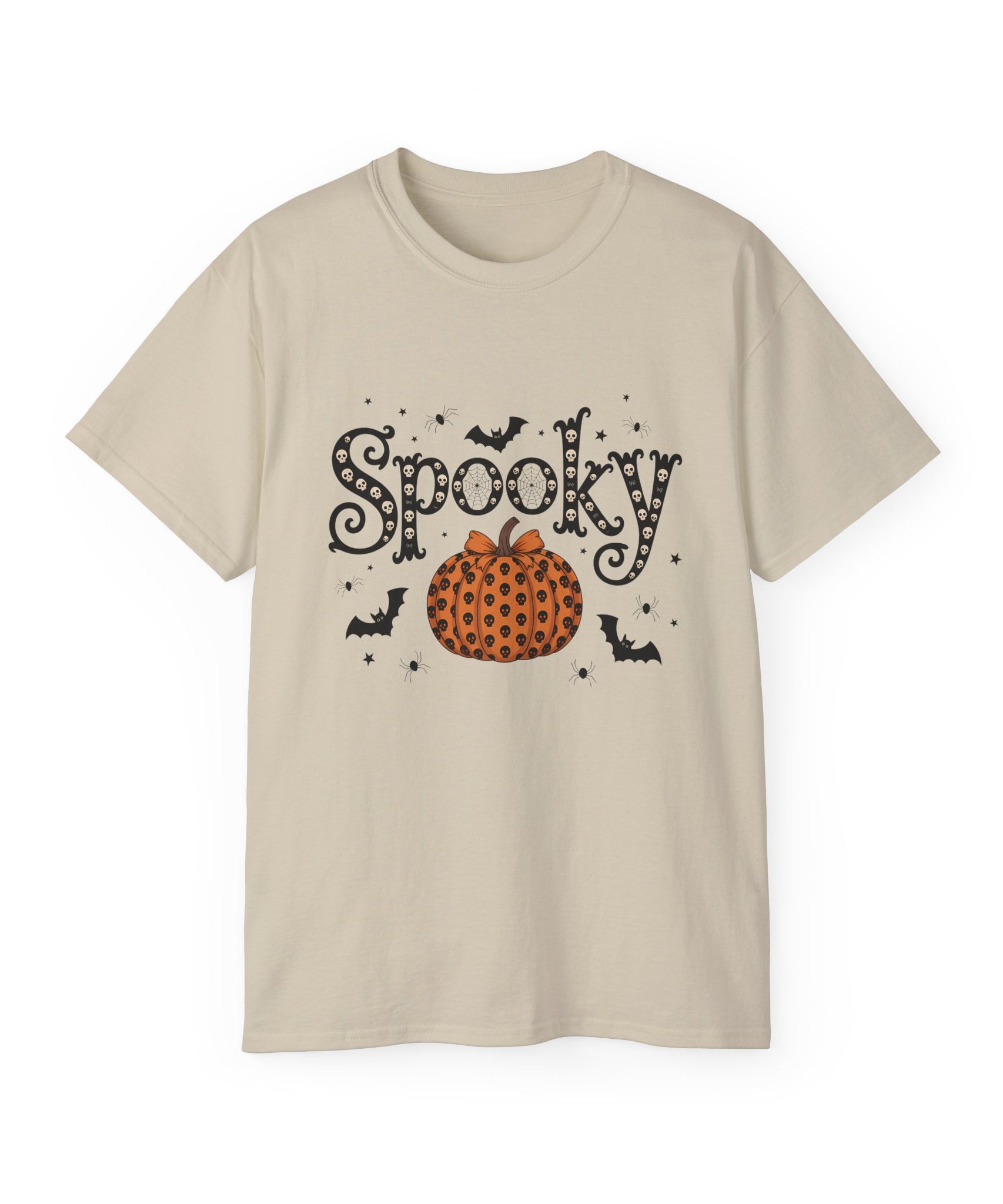 Spooky Skull Pumpkin Halloween T-Shirt