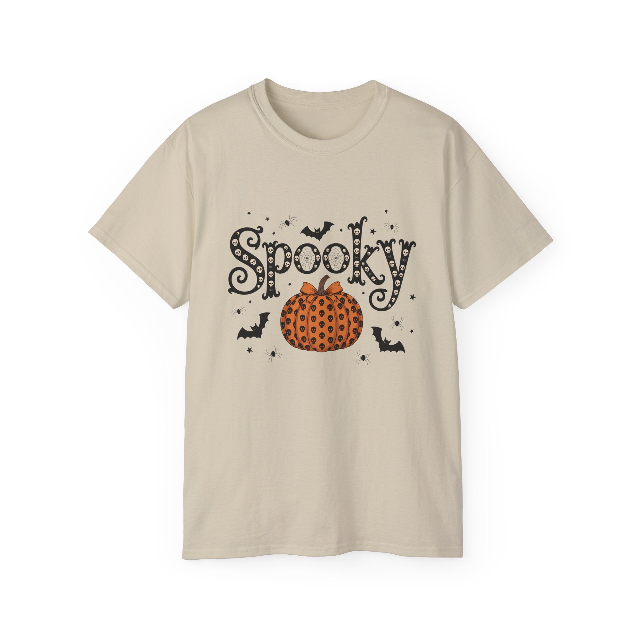 Spooky Skull Pumpkin Halloween T-Shirt