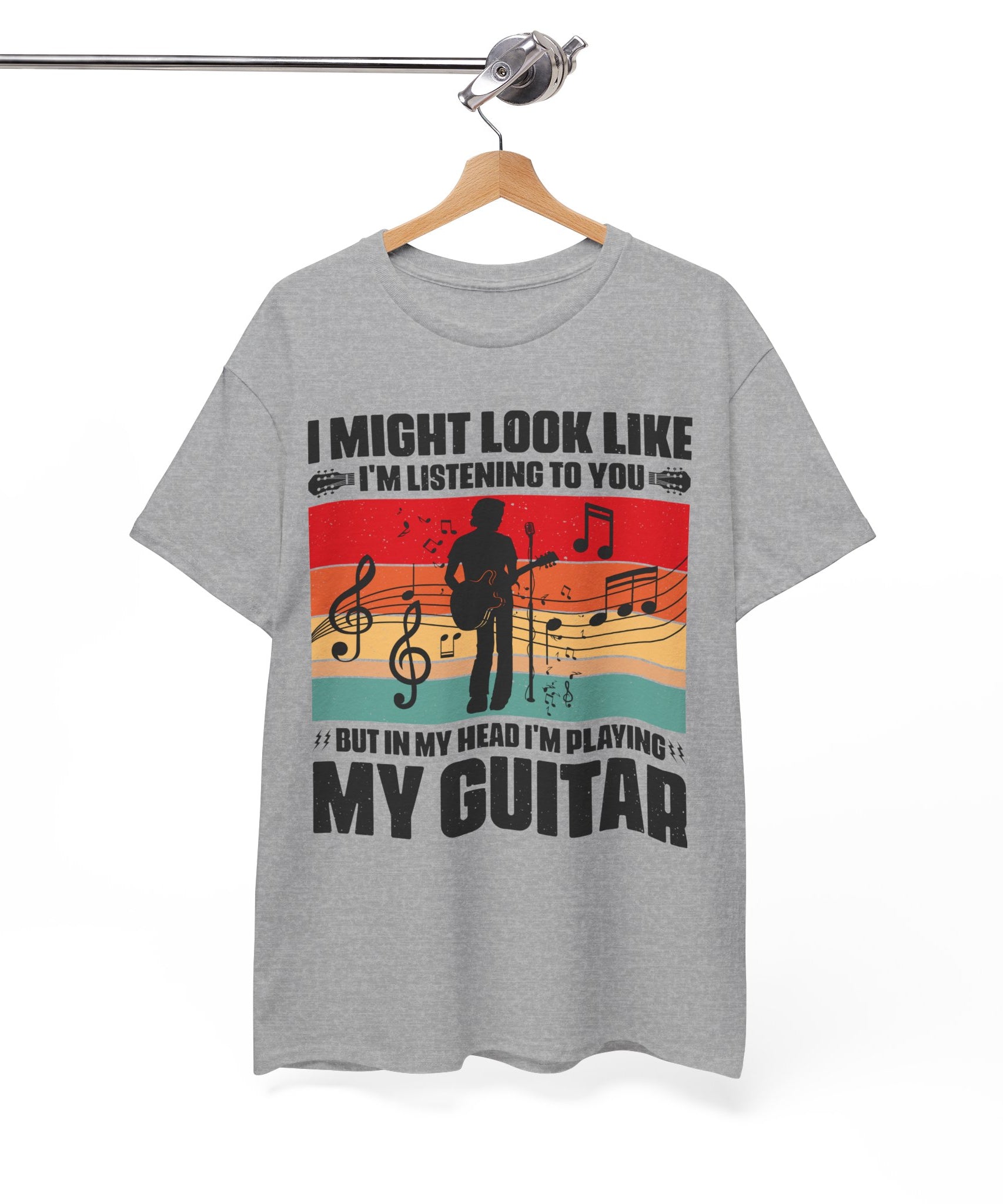 Retro Guitar Playing Mind T-Shirt | Gallory Hive