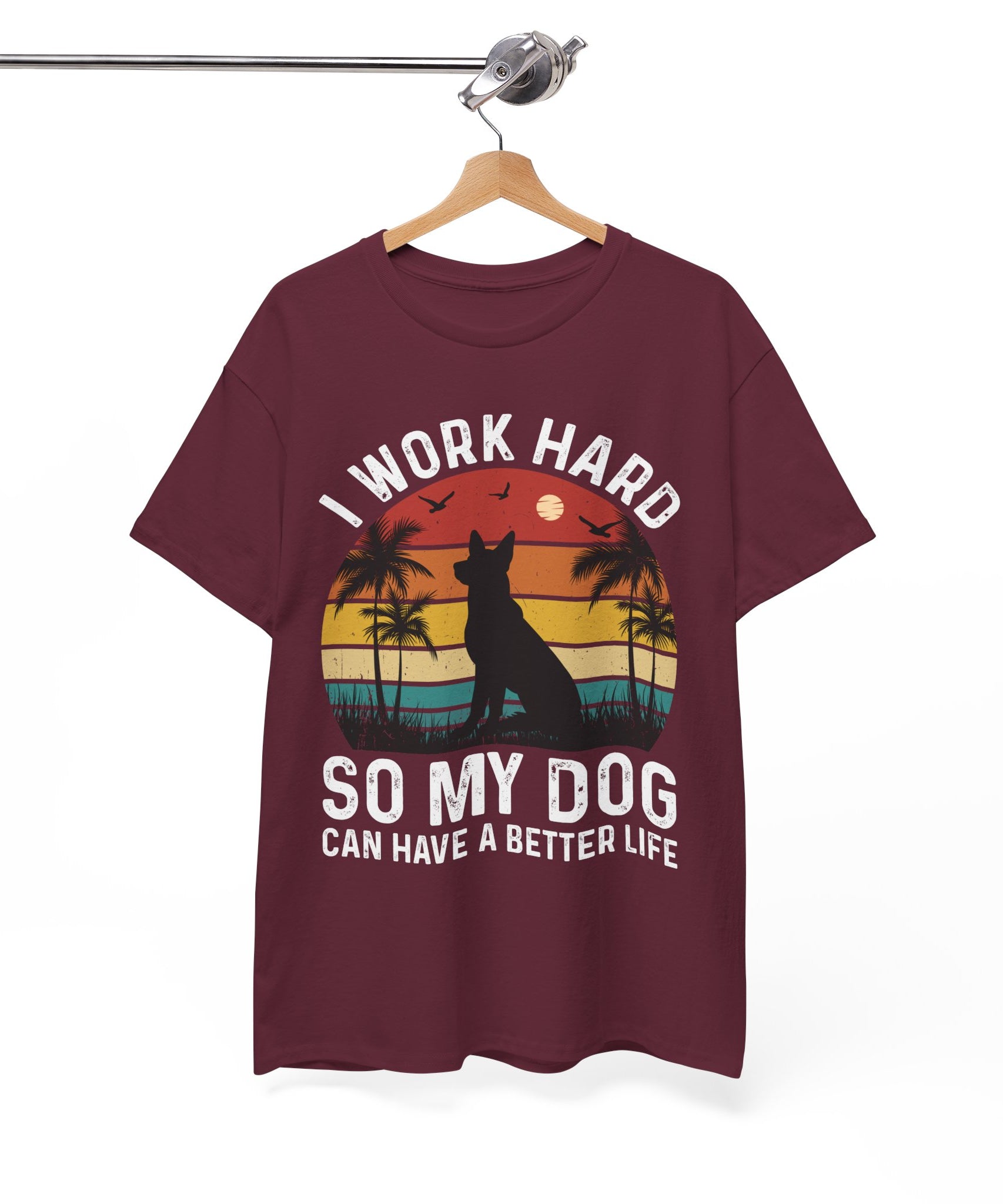 Retro Dog Lover Tee - Work Hard for My Pet | Gallory Hive