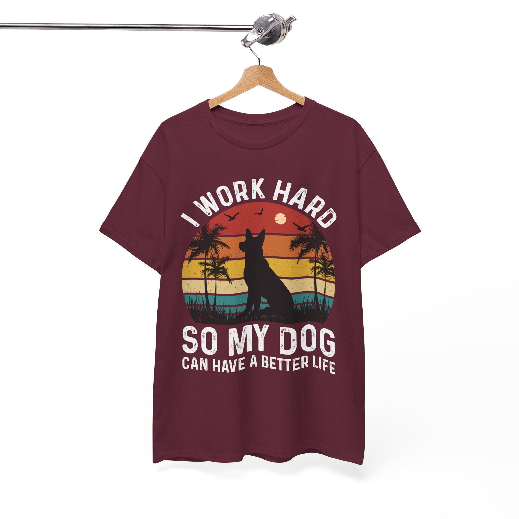 Retro Dog Lover Tee - Work Hard for My Pet | Gallory Hive