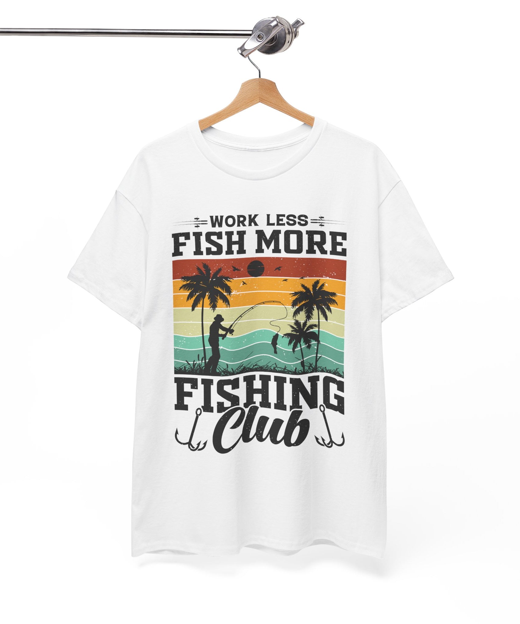 Retro Fisherman Sunset T-Shirt | Gallory Hive
