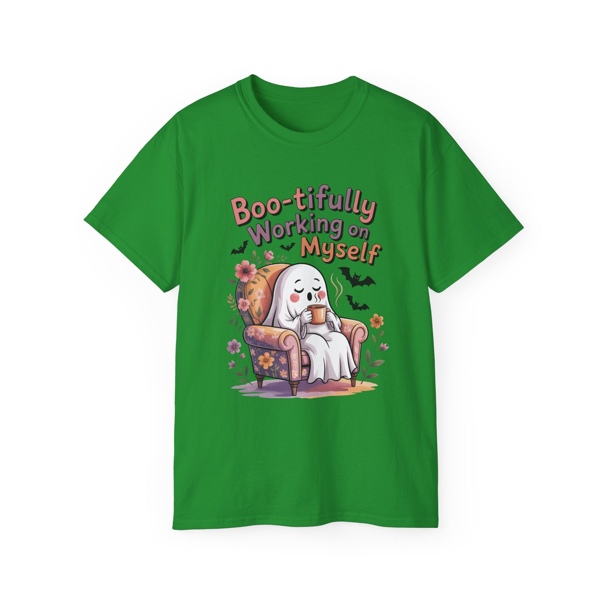 Cute Ghost Working on Myself Tee | Gallory Hive