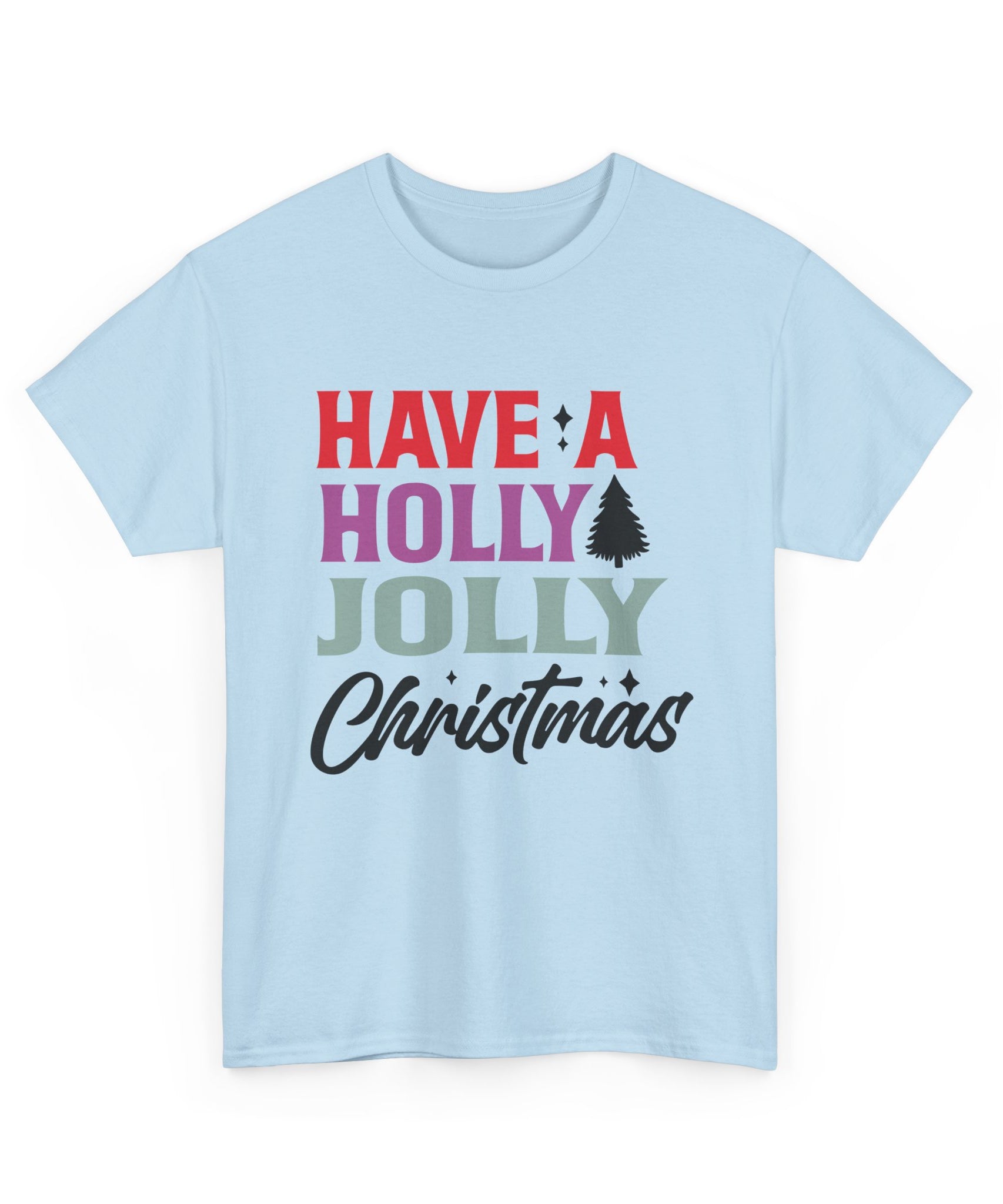 Festive Holly Jolly Christmas Graphic Tee | Gallory Hive