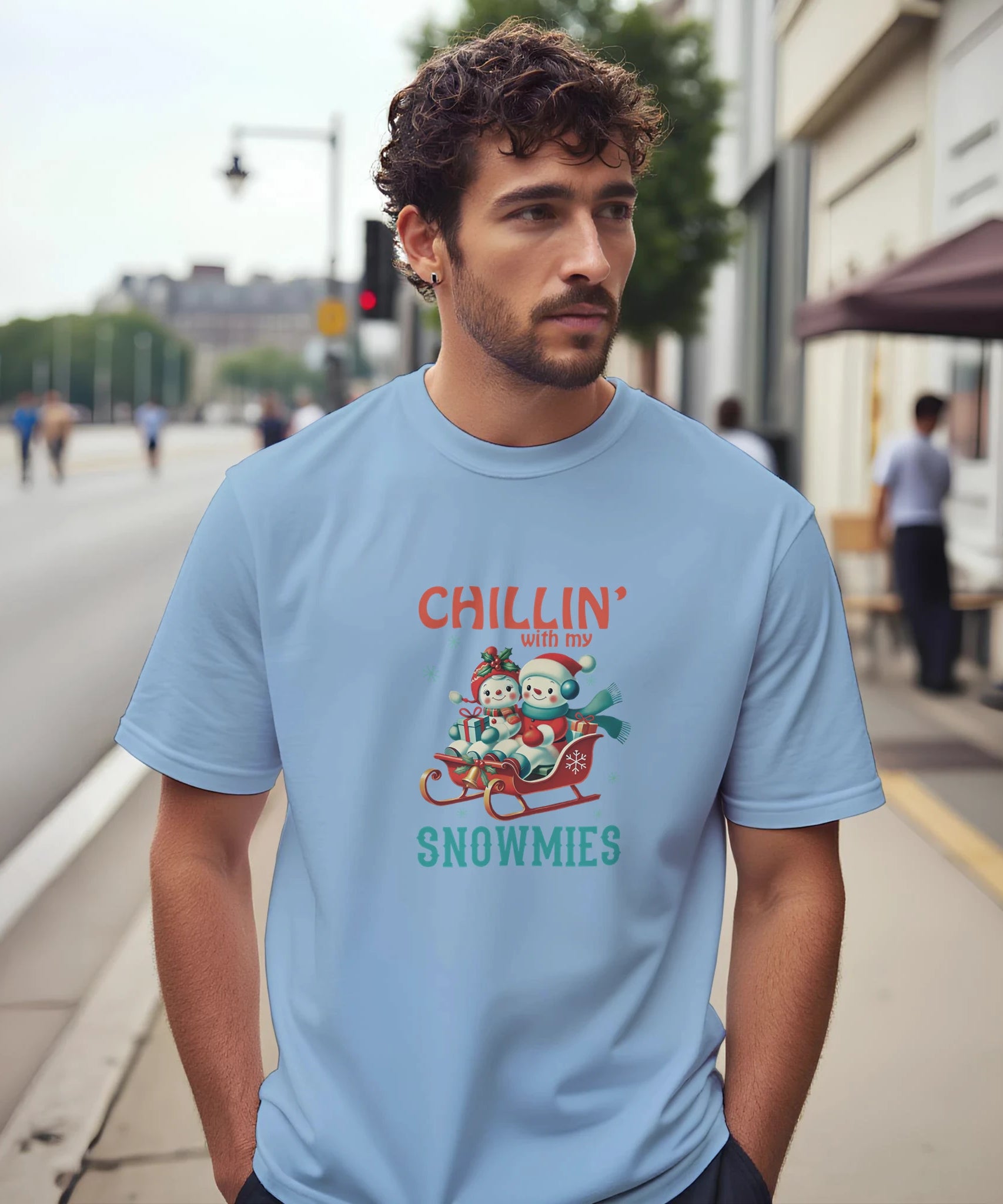 Retro Snowman Holiday Christmas T-Shirt | Gallory Hive