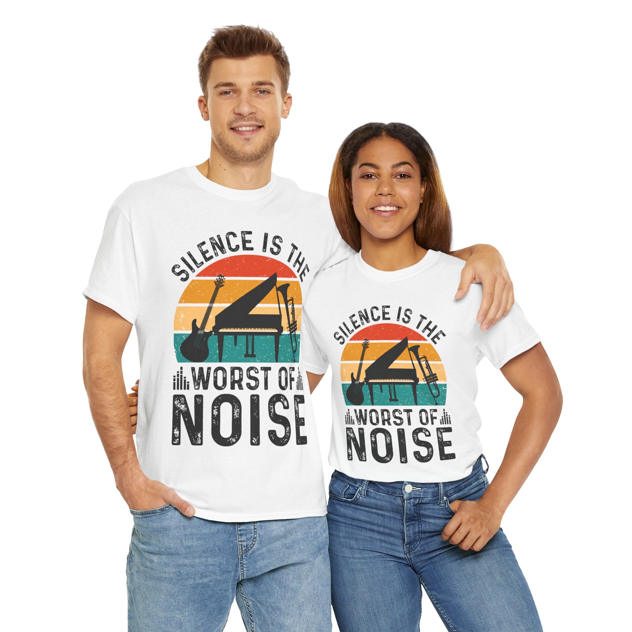 Retro Music Lover-Shirt - Silence Noise Tee