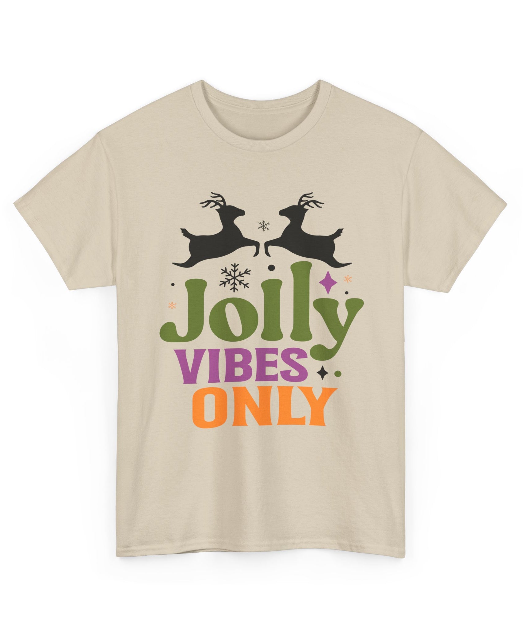 Jolly Vibes Only Retro Christmas Tee | Gallory Hive