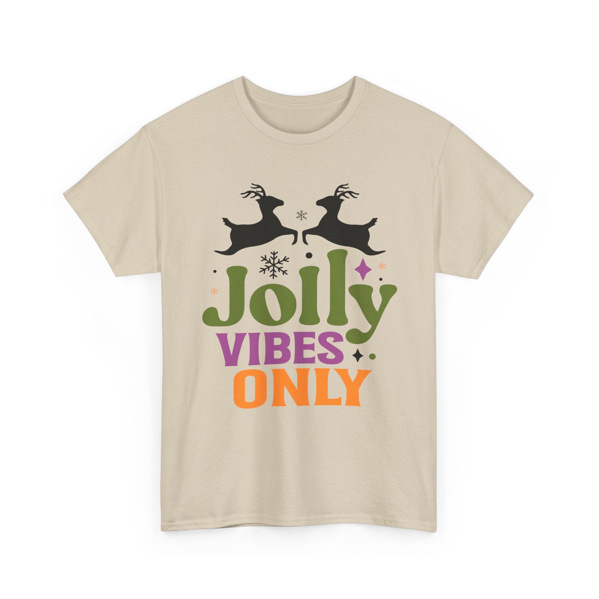 Jolly Vibes Only Retro Christmas Tee | Gallory Hive