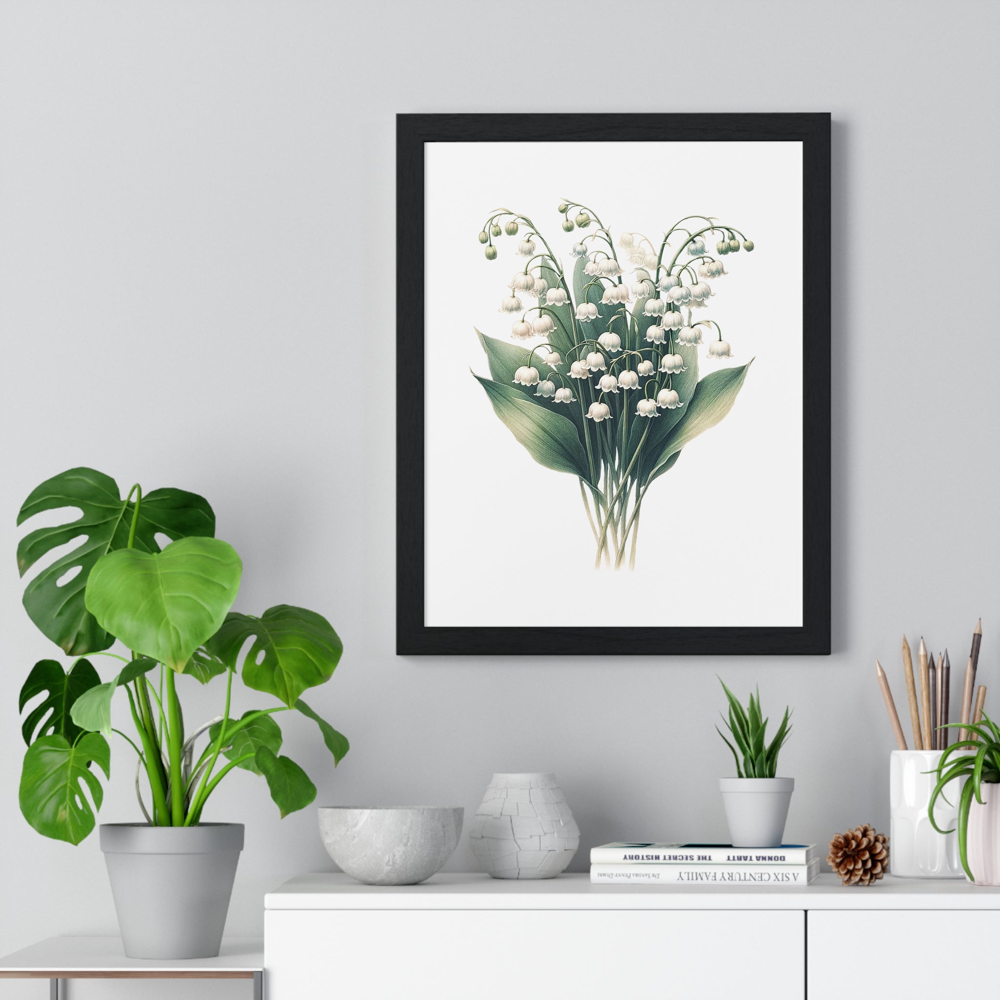 Lily of the Valley – May Birth Month Flower Wooden Framed Wall Art
