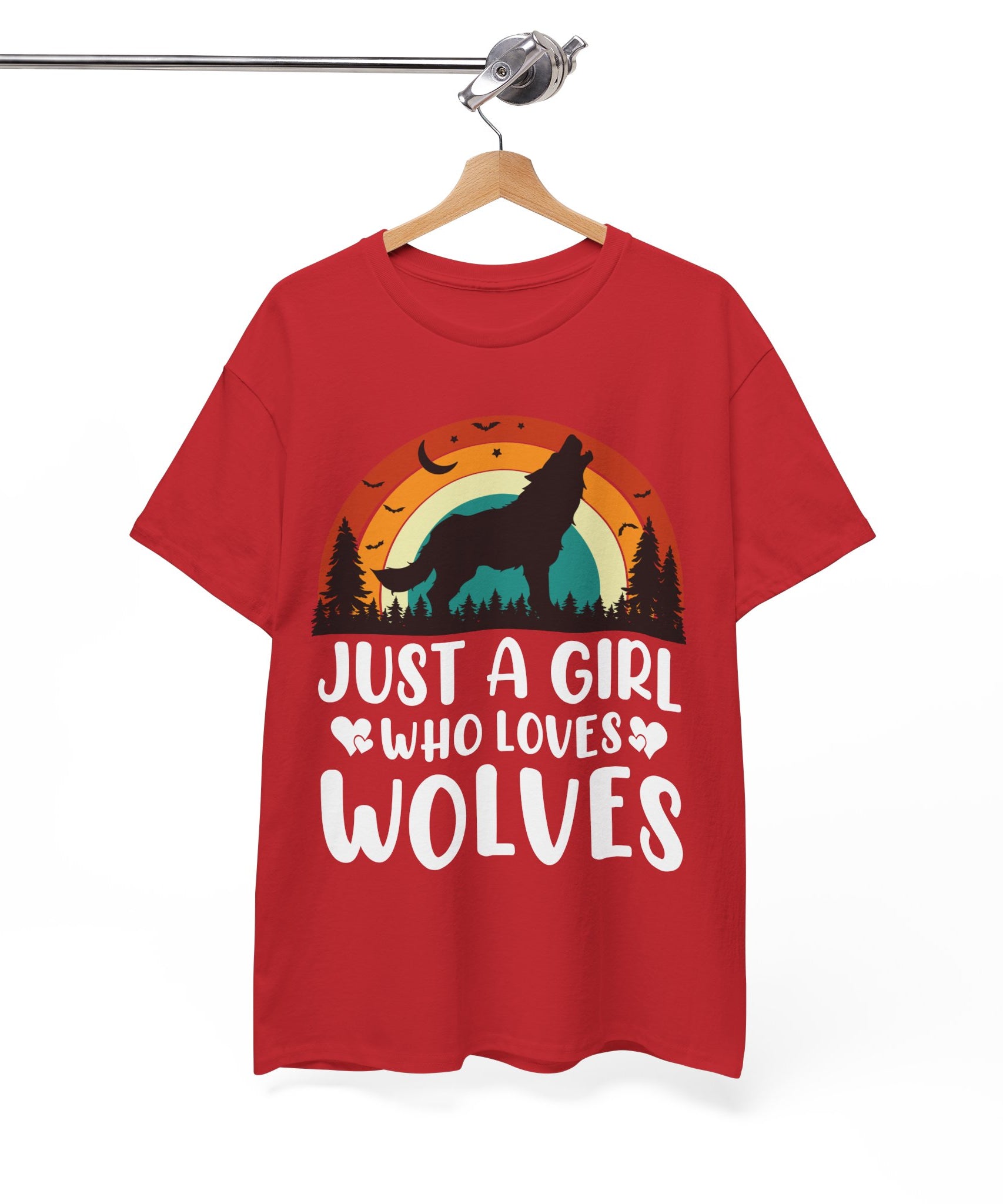 Vintage Wolf Lover Girl Tee