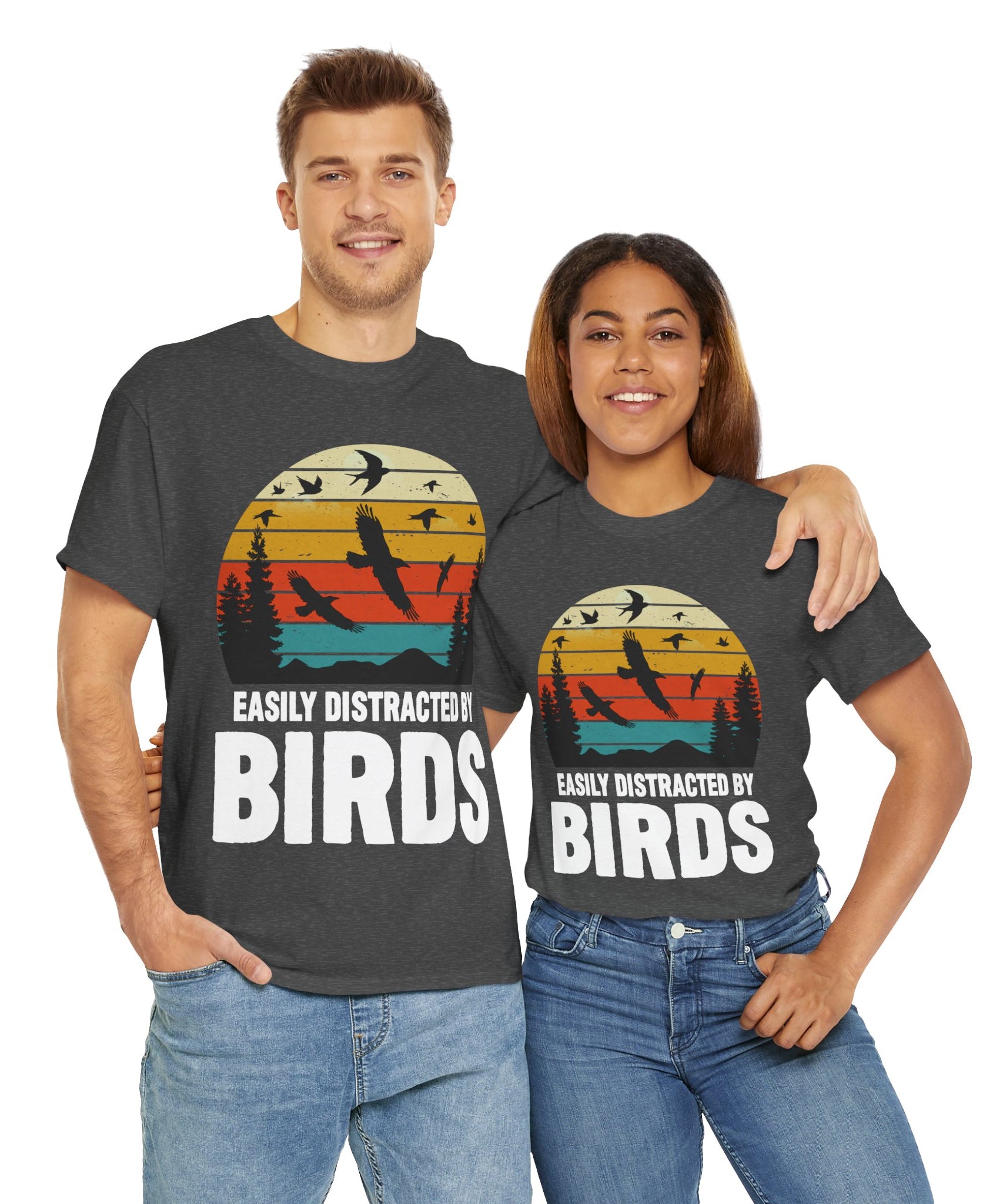 Retro Birds Lover Tee - Distracted Design
