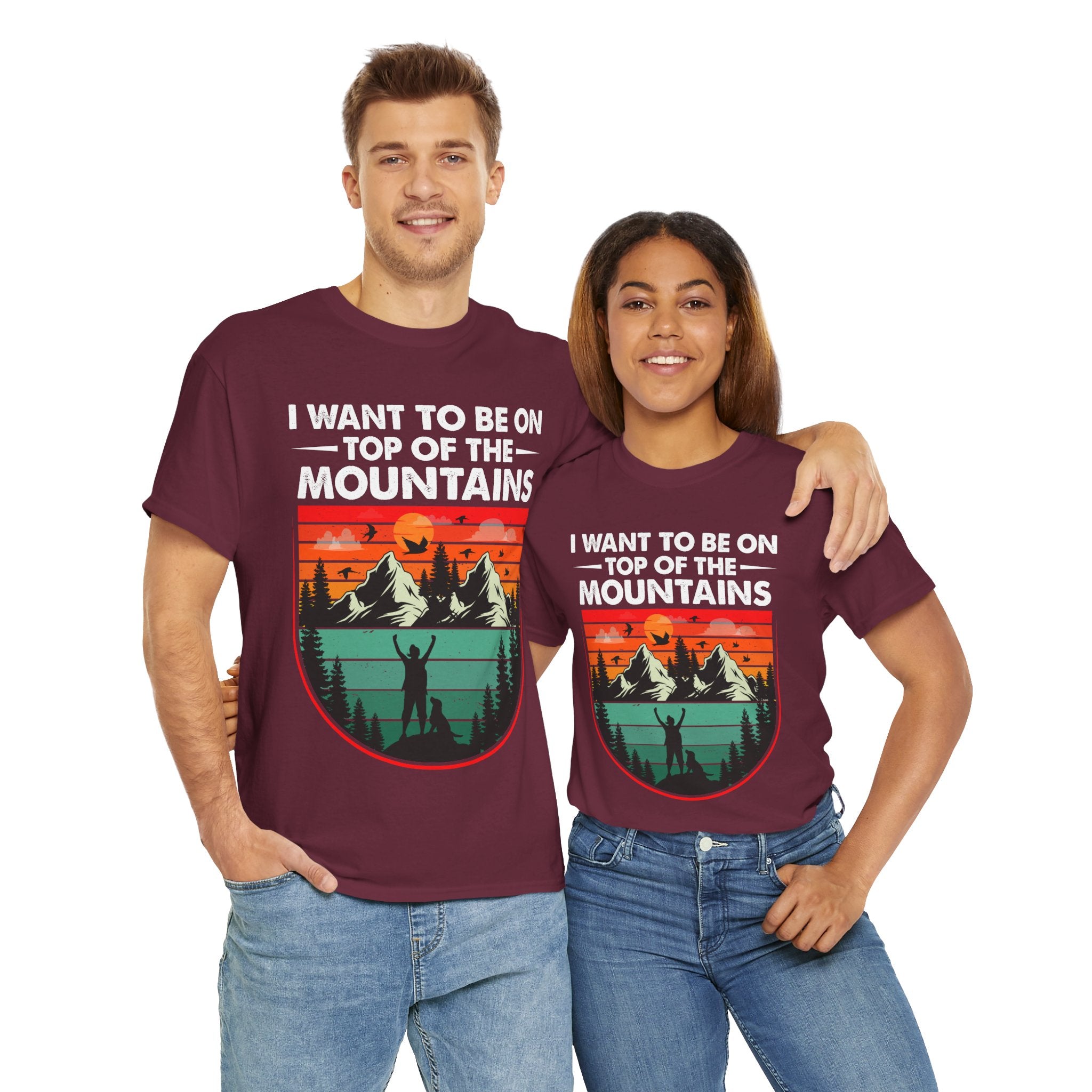 Retro Mountains T-Shirt - Adventure Vibes Tee