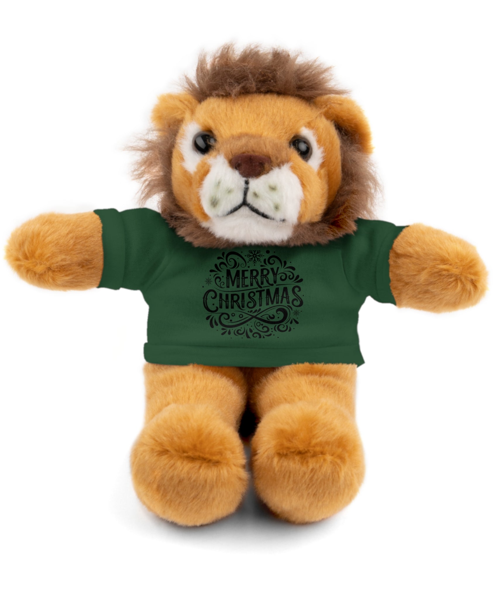 Festive Merry Christmas Stuffed Lion | Gallory Hive