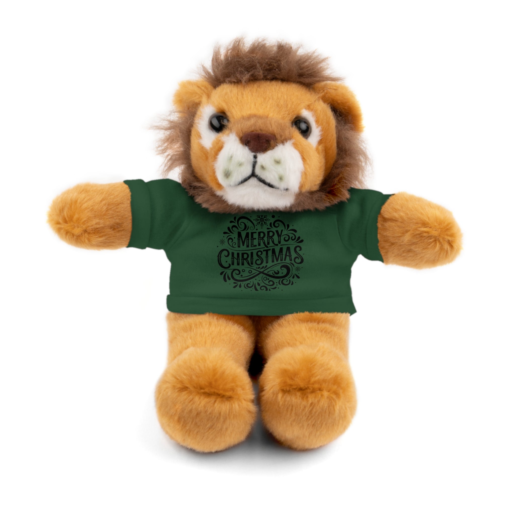 Festive Merry Christmas Stuffed Lion | Gallory Hive