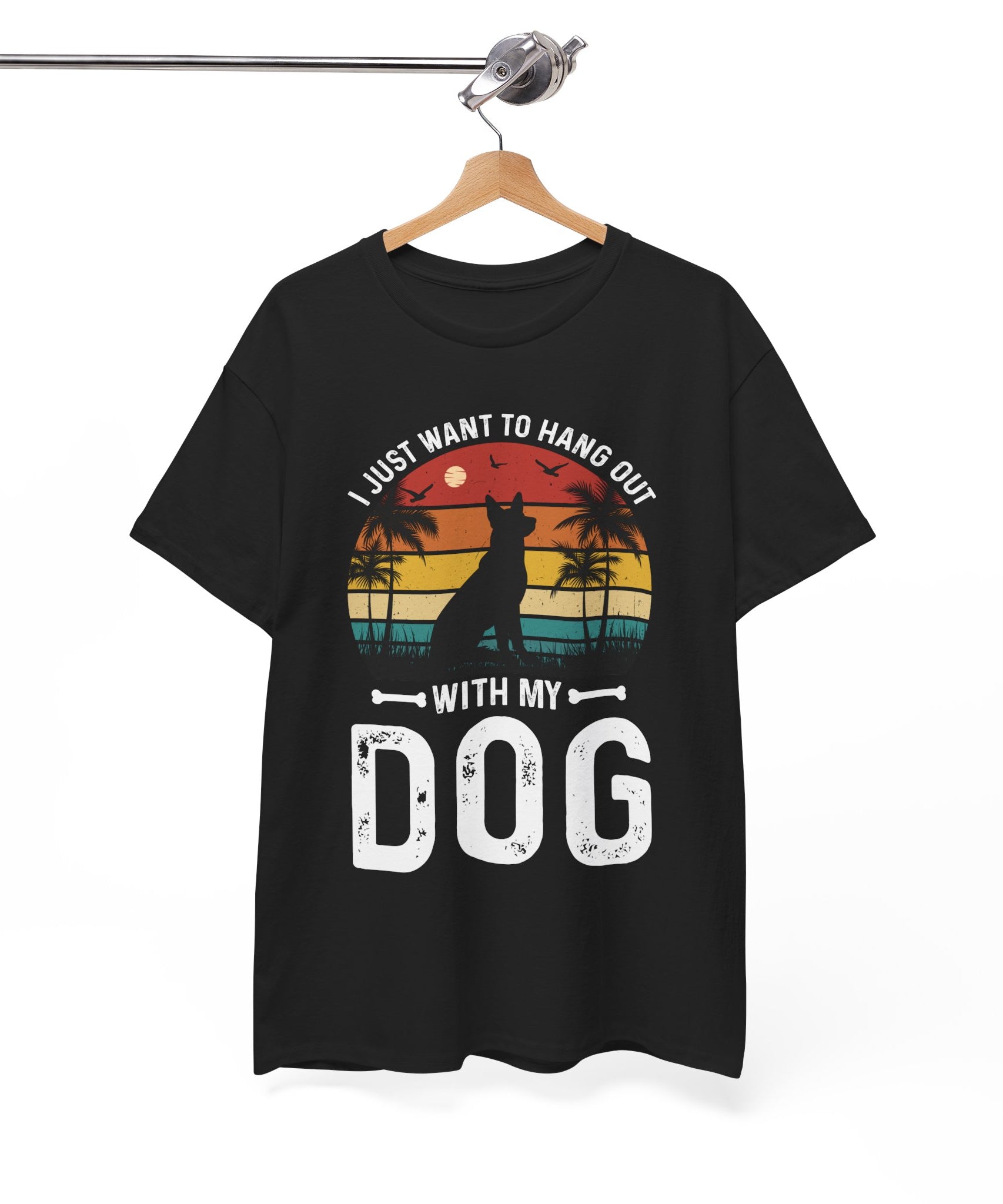 Retro Dog T-Shirt - Beach Hangout Design