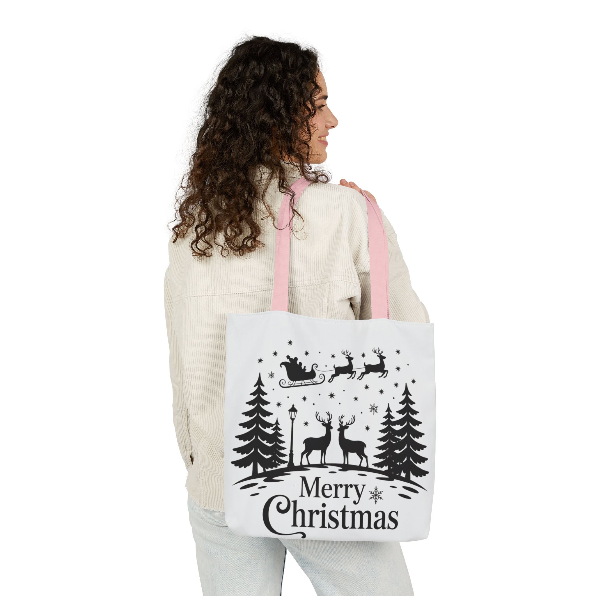 Merry Christmas Reindeer & Palm Trees Tote Bag | Gallory Hive